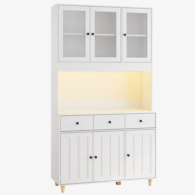 bealife-ap05-k-chenbuffet-vitrine-wei-100cm-mit-led image 1