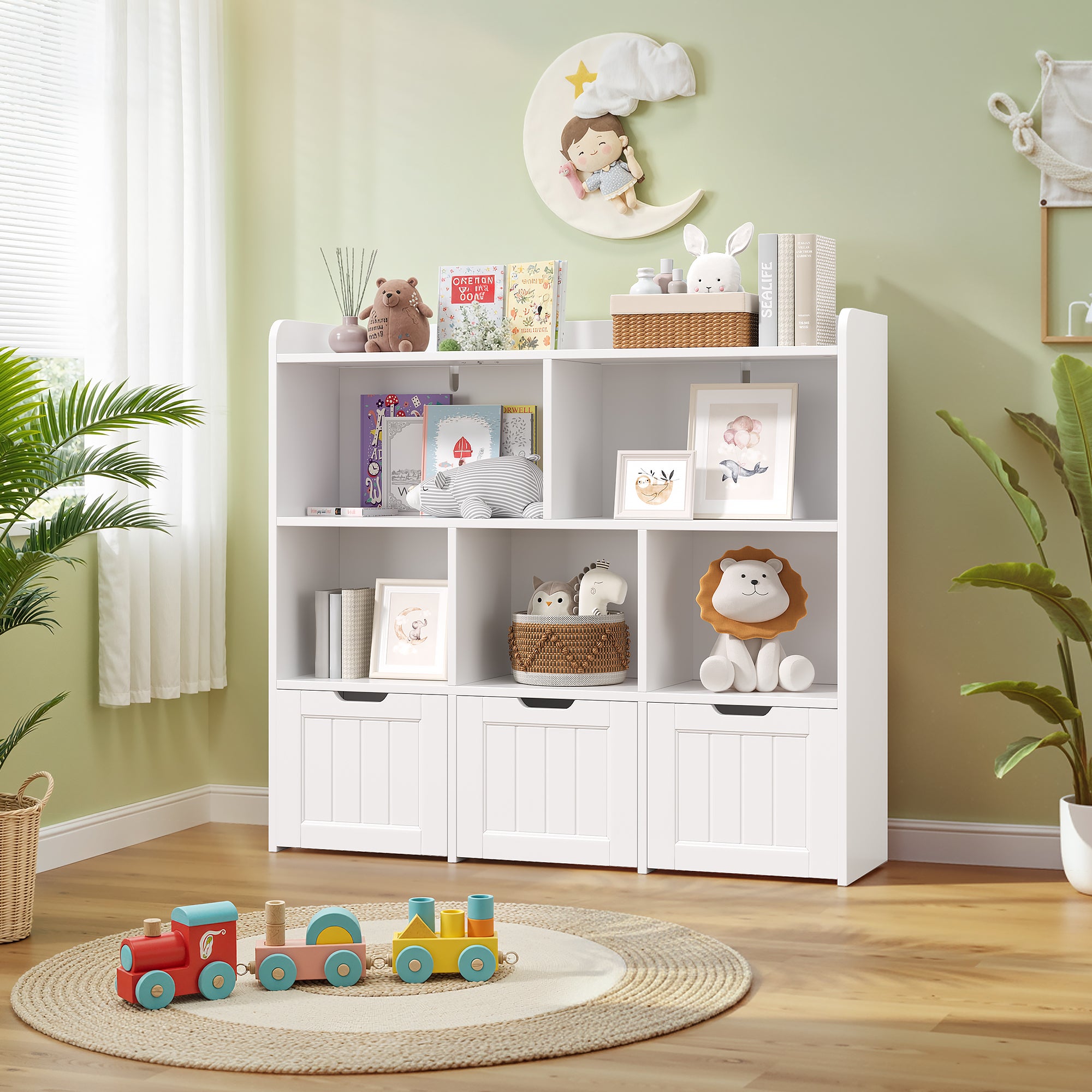 bealife-ap81-spielzeugschrank-wei-100cm-mdf-kinderregal image 2