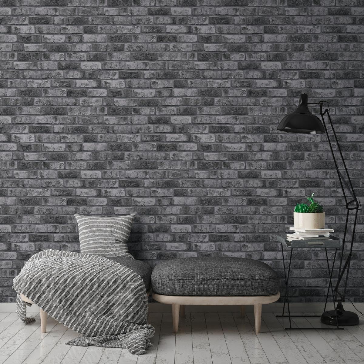 a-s-cr-ation-bricks-stones-vliestapete-dunkelgrau-stein image 6