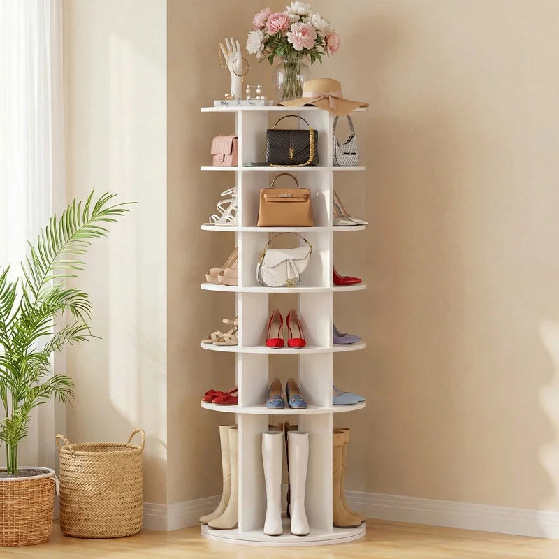 homall-shelf-schuhregal-drehbar-7-st-ckig-schwarz-35-paare image 2