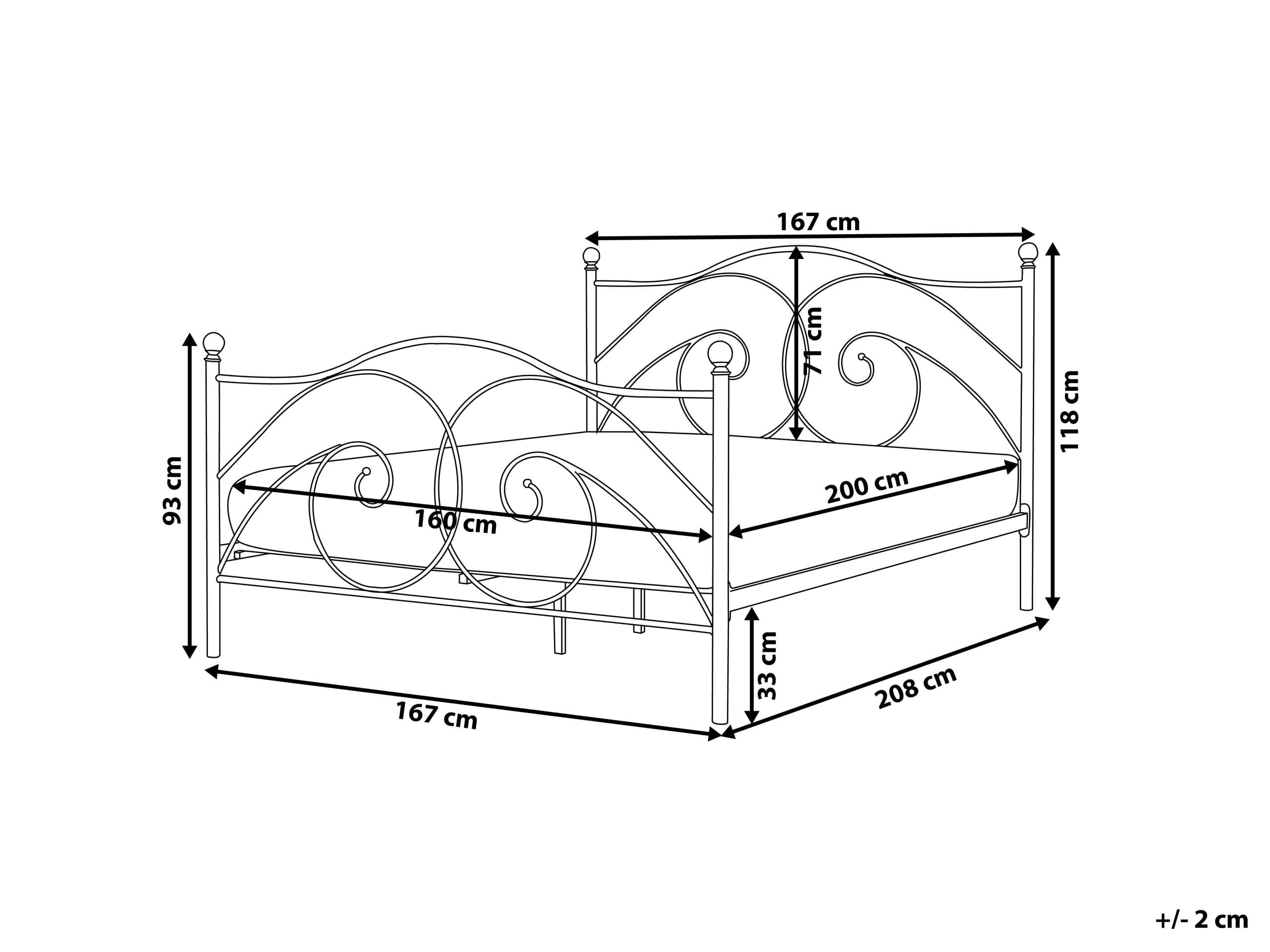 beliani-dinard-metallbett-160x200-wei-romantisch image 3