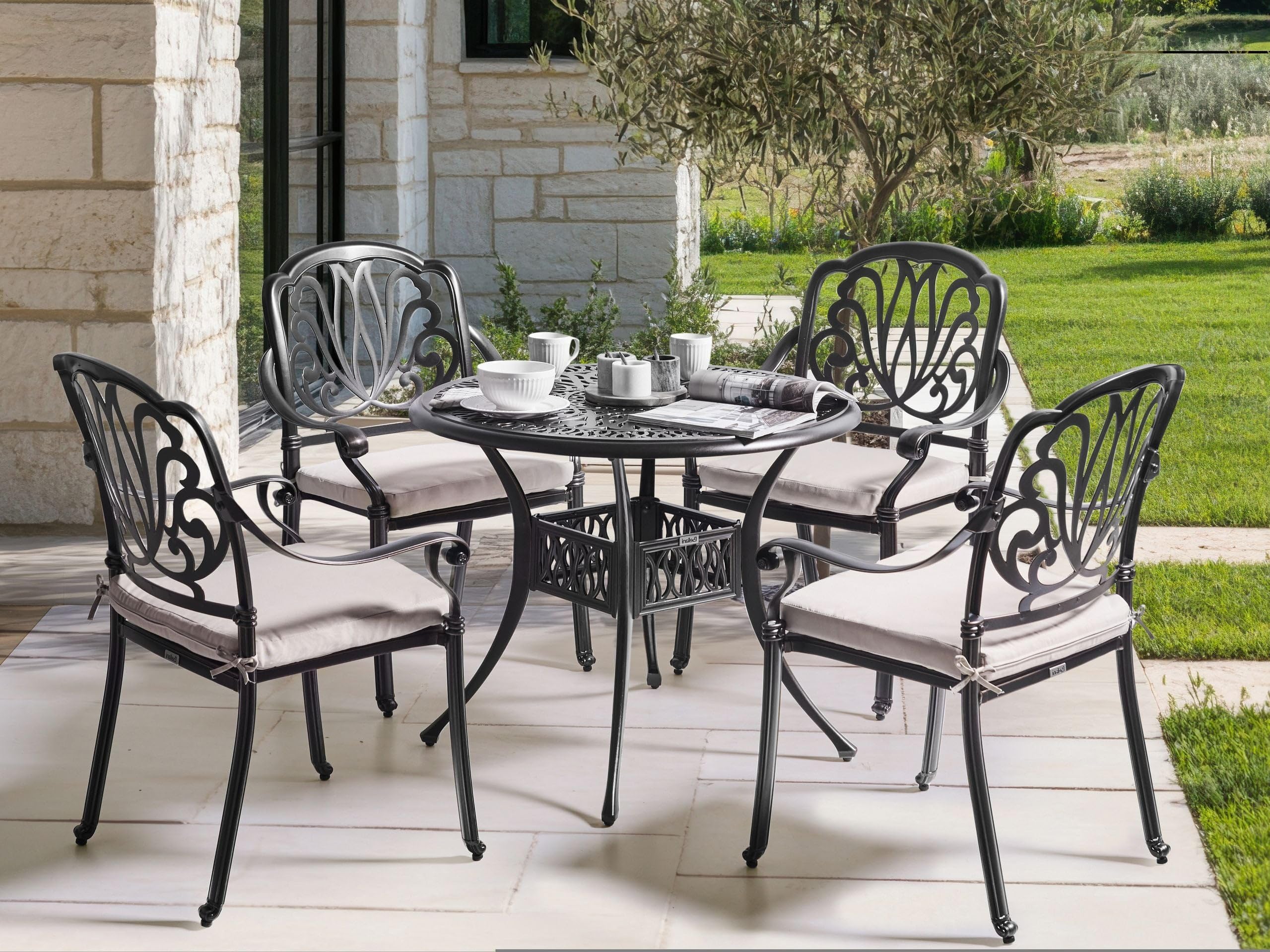 beliani-ancona-gartenset-aluminium-schwarz-tisch-4-st-hle image 2