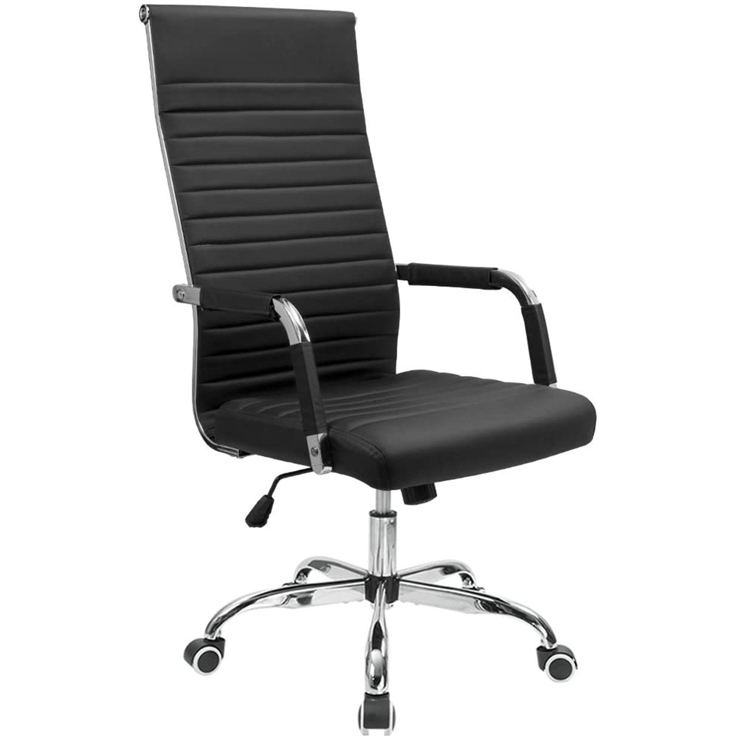 homall-office-leather-chair-b-rostuhl-schwarz-kunstleder image 1