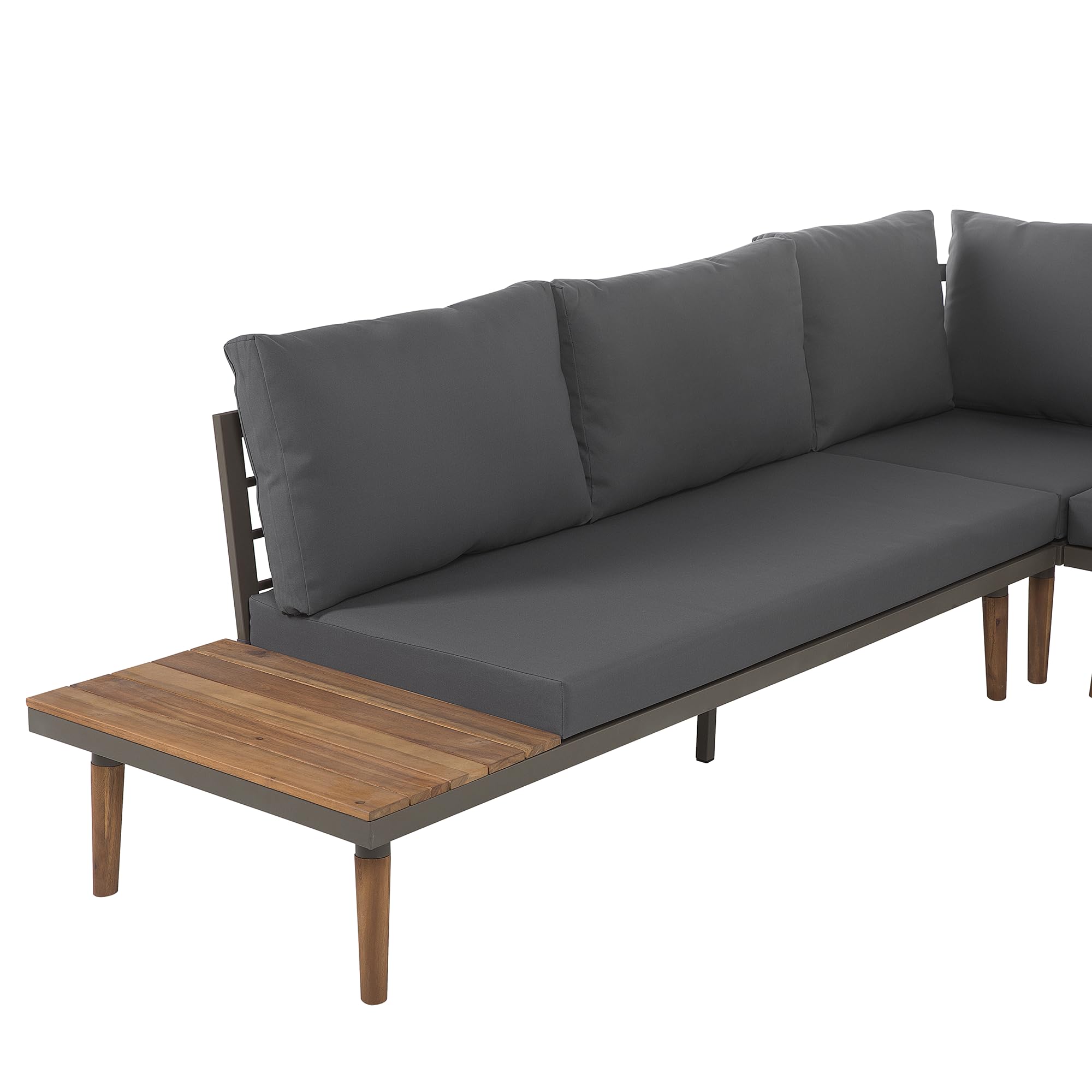 beliani-corato-lounge-set-akazienholz-5-sitzer-dunkelgrau image 6