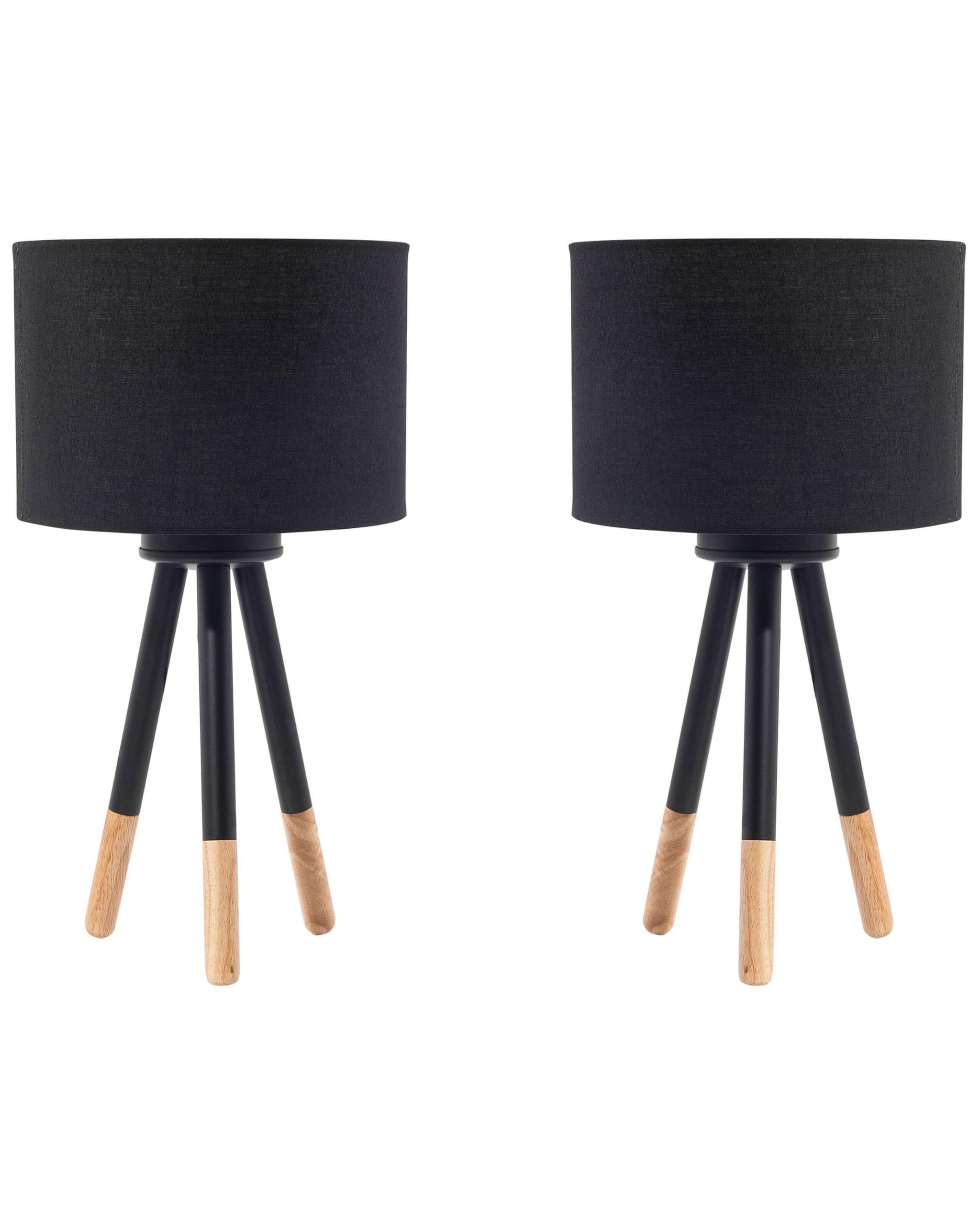 beliani-tobol-tischlampe-40cm-schwarz-2er-set-skandinavisch image 1