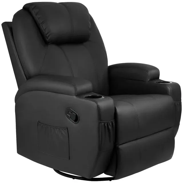homall-recliner-chair-massagesessel-schwarz-leder-heizung image 1