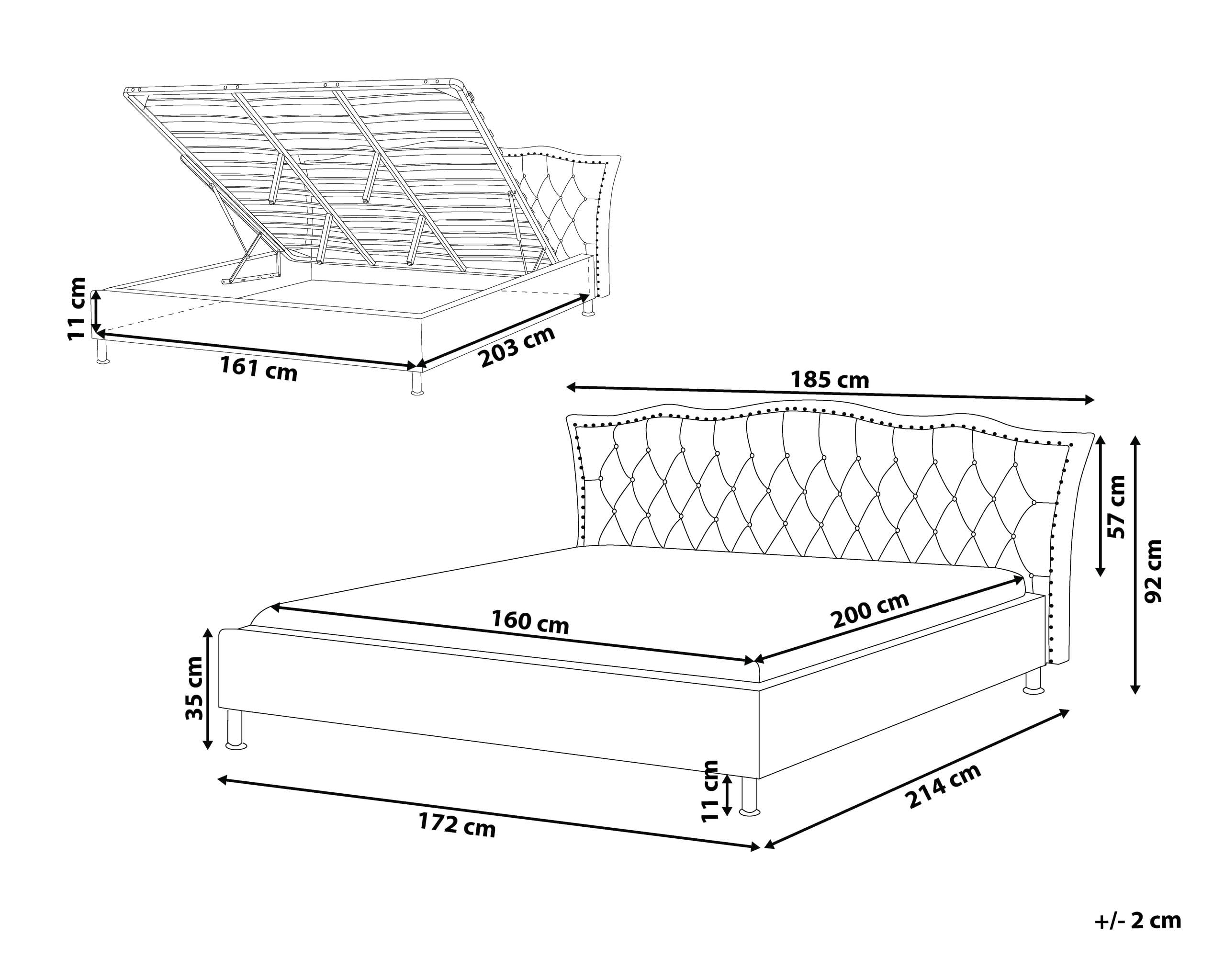 beliani-betten-metz-bett-160x200-wei-kunstleder image 3