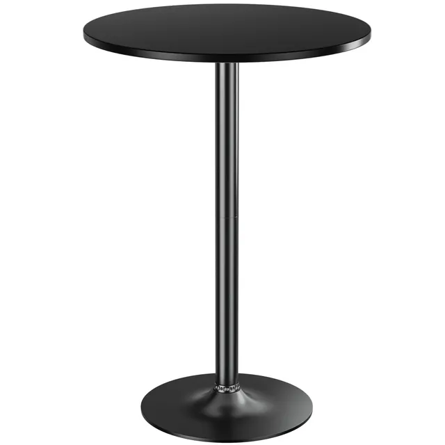 homall-bartisch-rund-schwarz-metall-60cm-stehtisch image 1