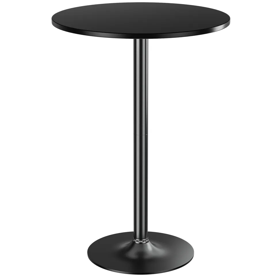 homall-bartisch-rund-schwarz-metall-60cm-stehtisch image 1