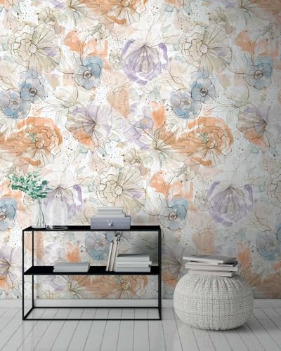 livingwalls-fototapeten-blumen-fototapete-beige-orange-1-59x2-8m image 5