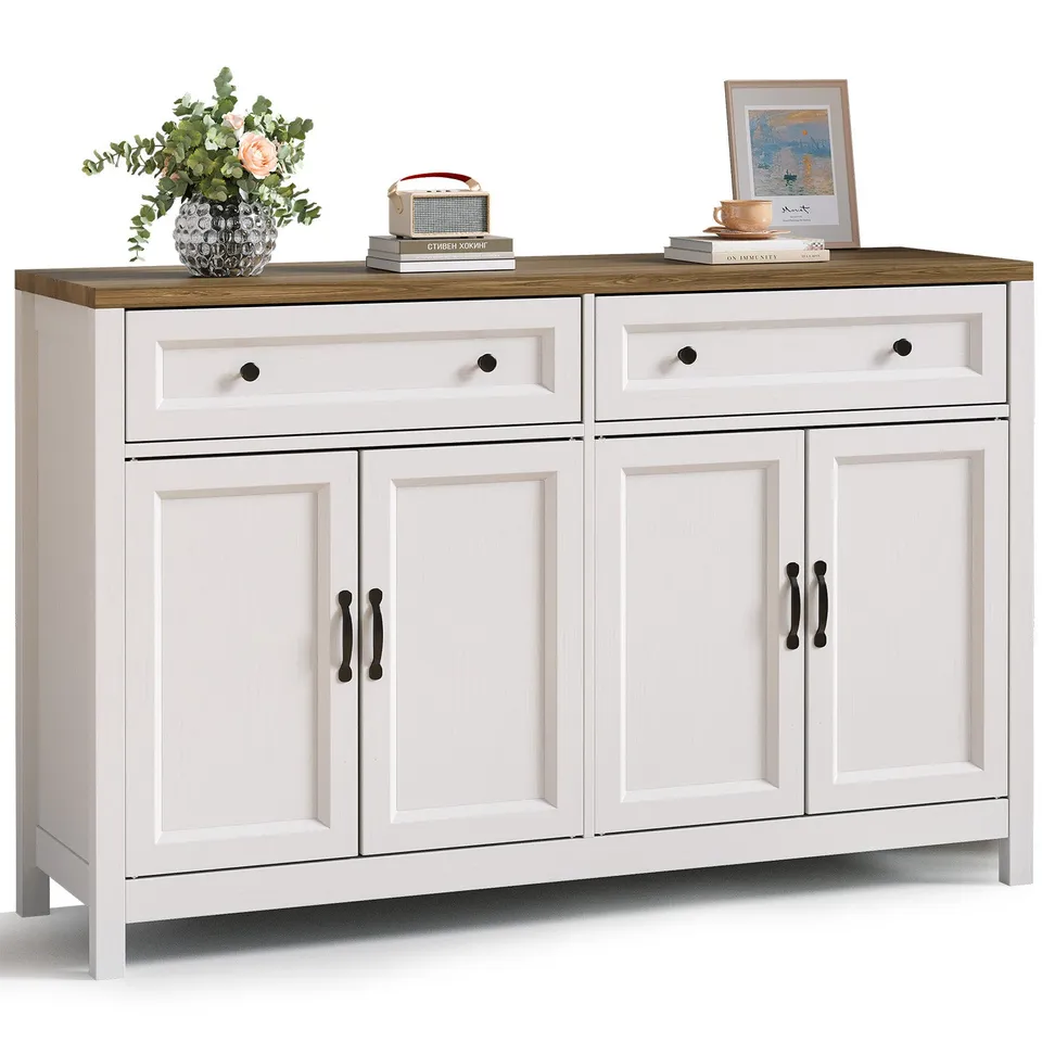 bealife-ap59-k-chenbuffet-sideboard-braun-140x40x90-mit-schubladen image 1