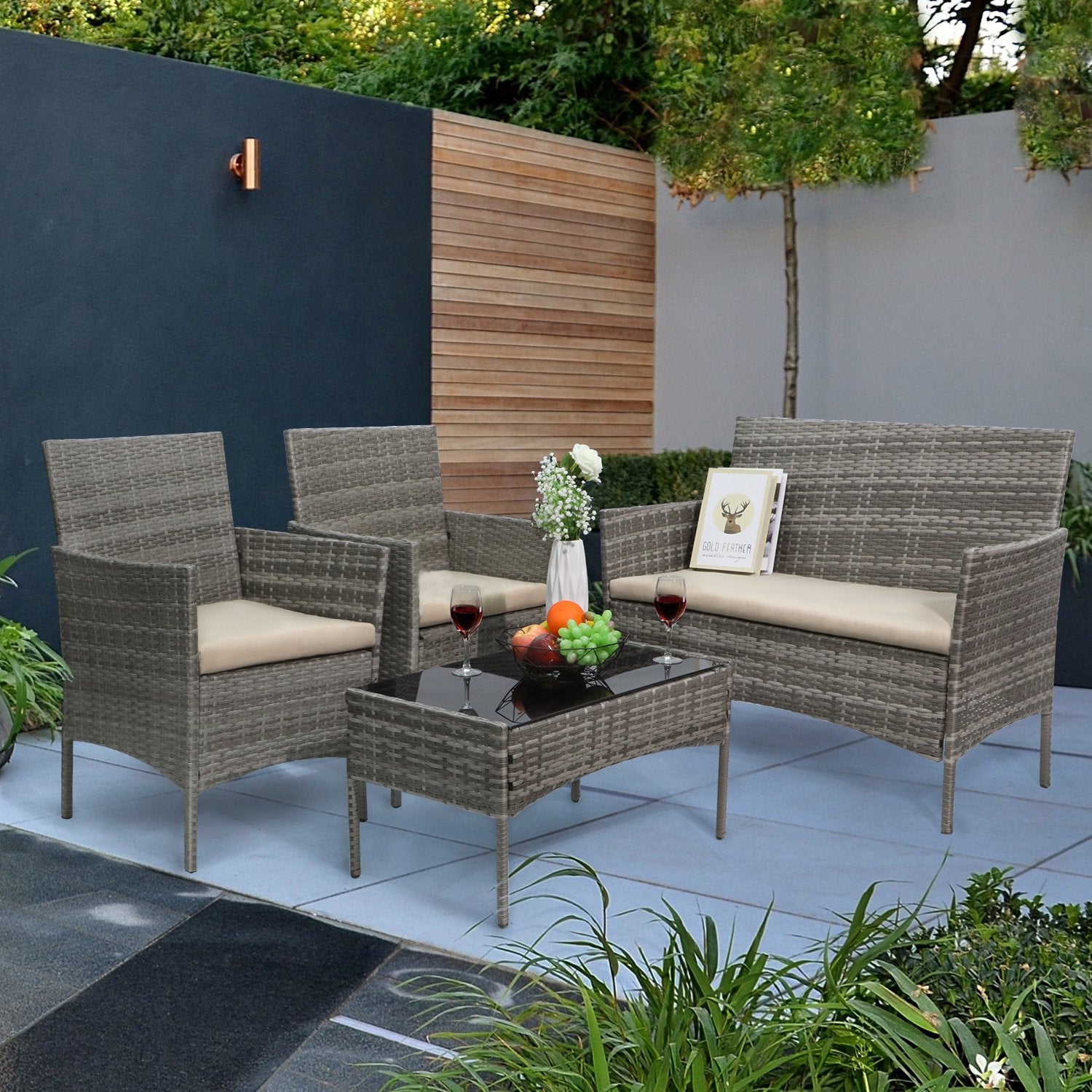 homall-patio-furniture-stuhl-set-4-tlg-rattan-balkon-schwarz image 3