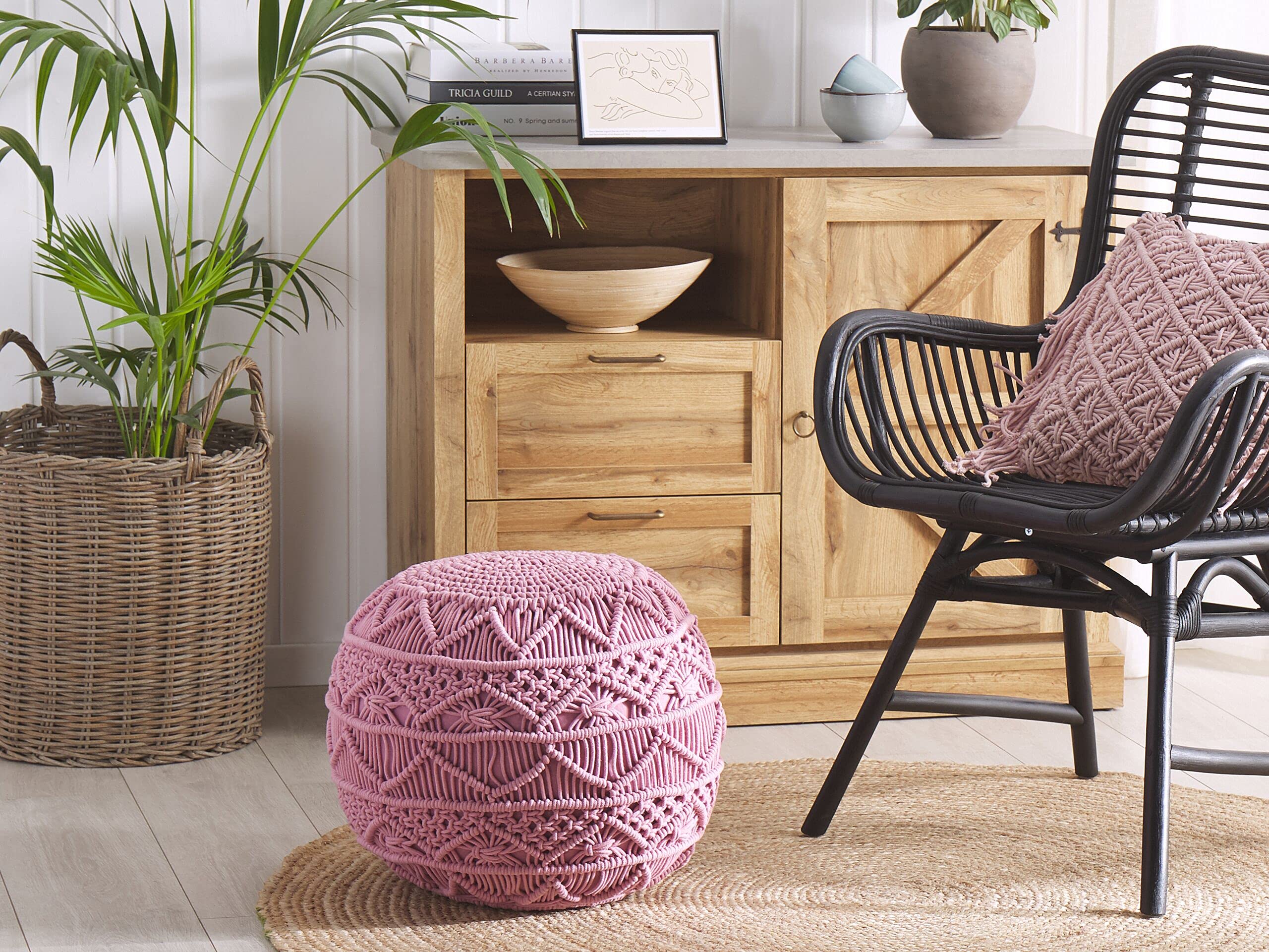 beliani-kayseri-pouf-40x40-cm-rosa-gestrickt-rund image 3