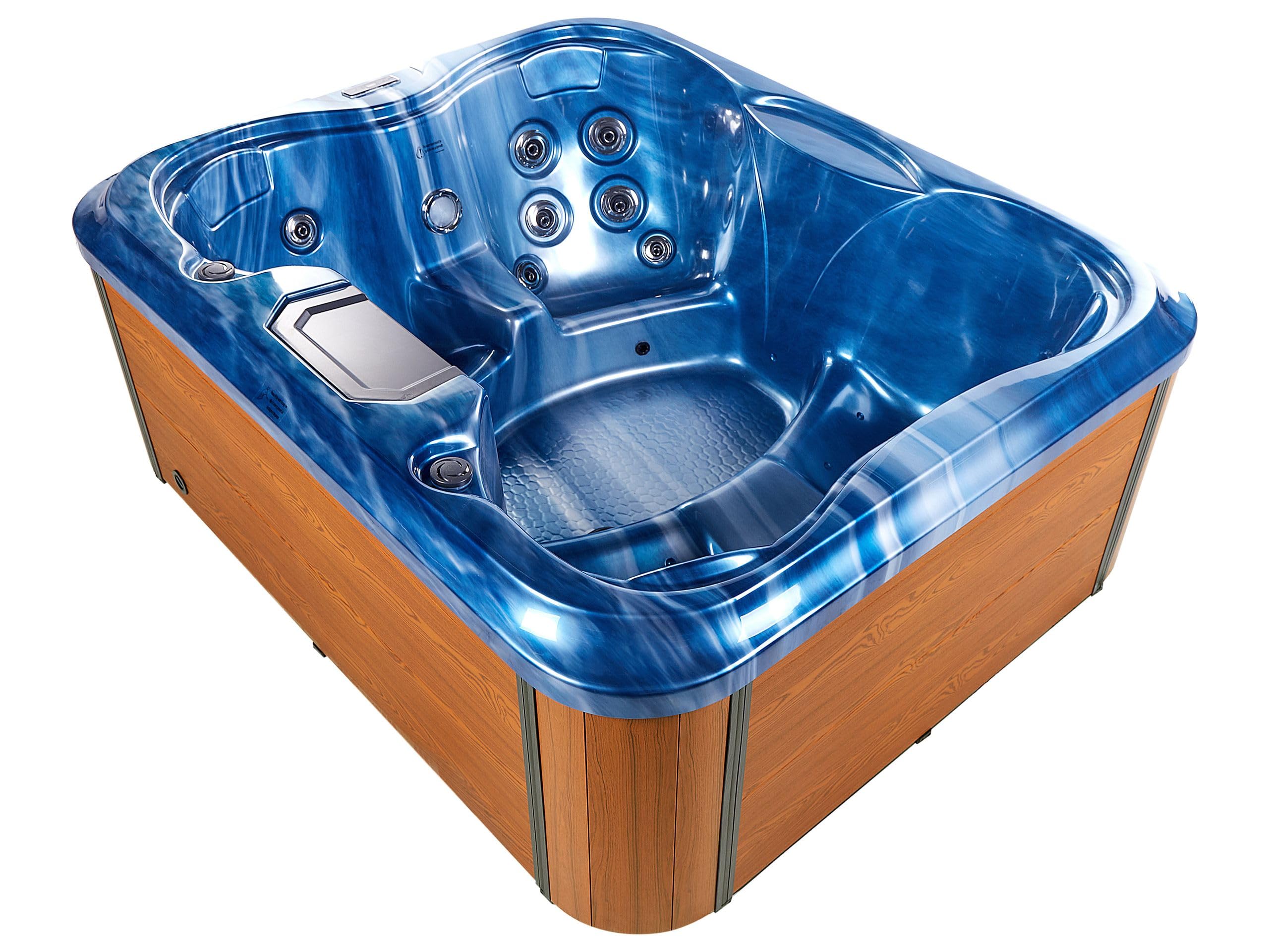 beliani-arcelia-whirlpool-outdoor-blau-4-personen-led image 1