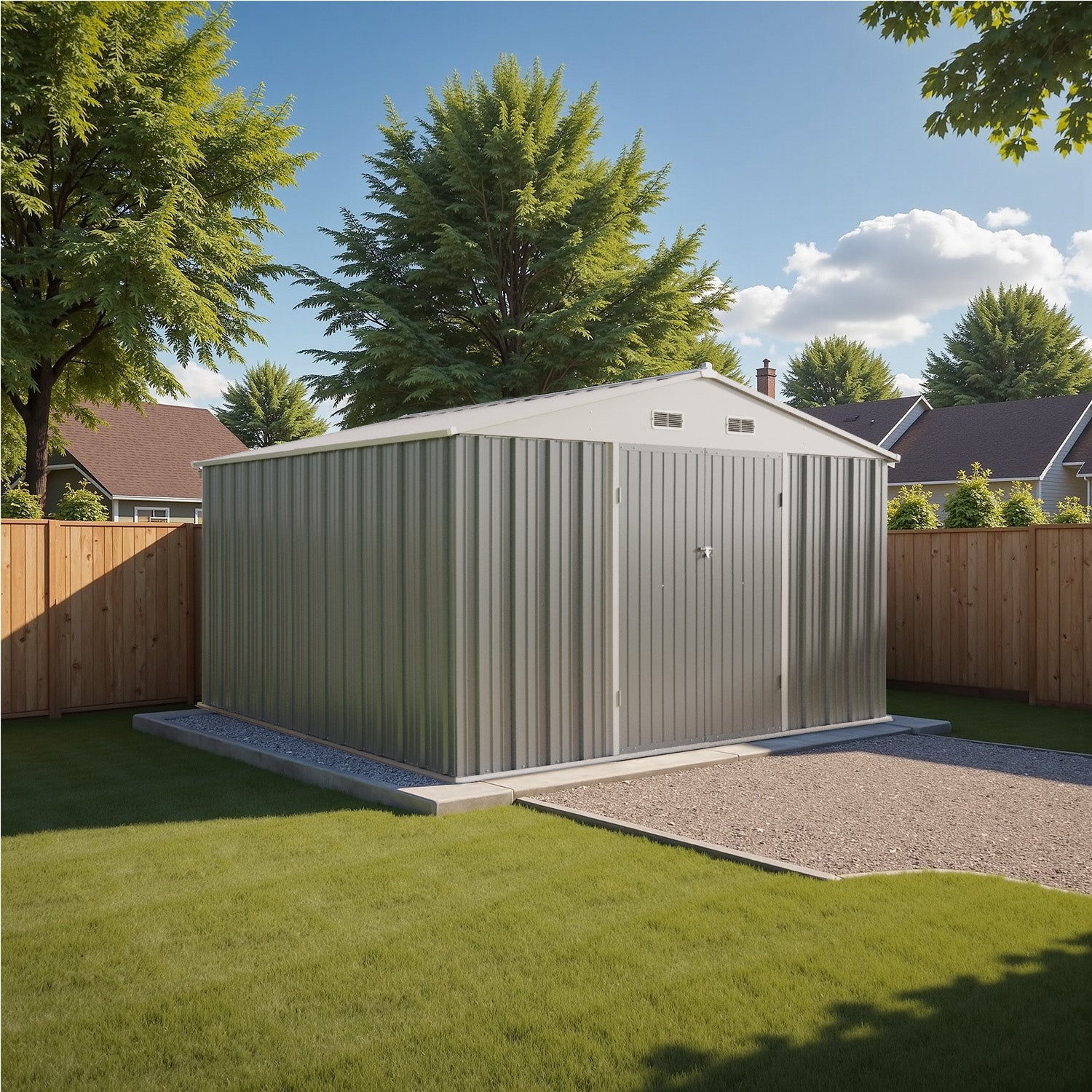 homall-ger-tehaus-metall-10x8-gartenhaus-grau image 7