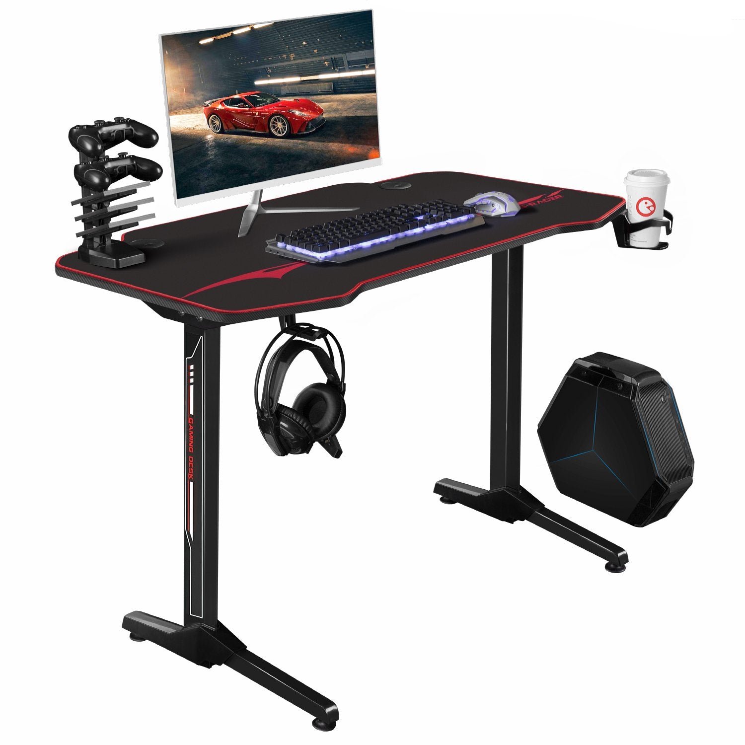 homall-gaming-desk-schreibtisch-55-zoll-schwarz image 8