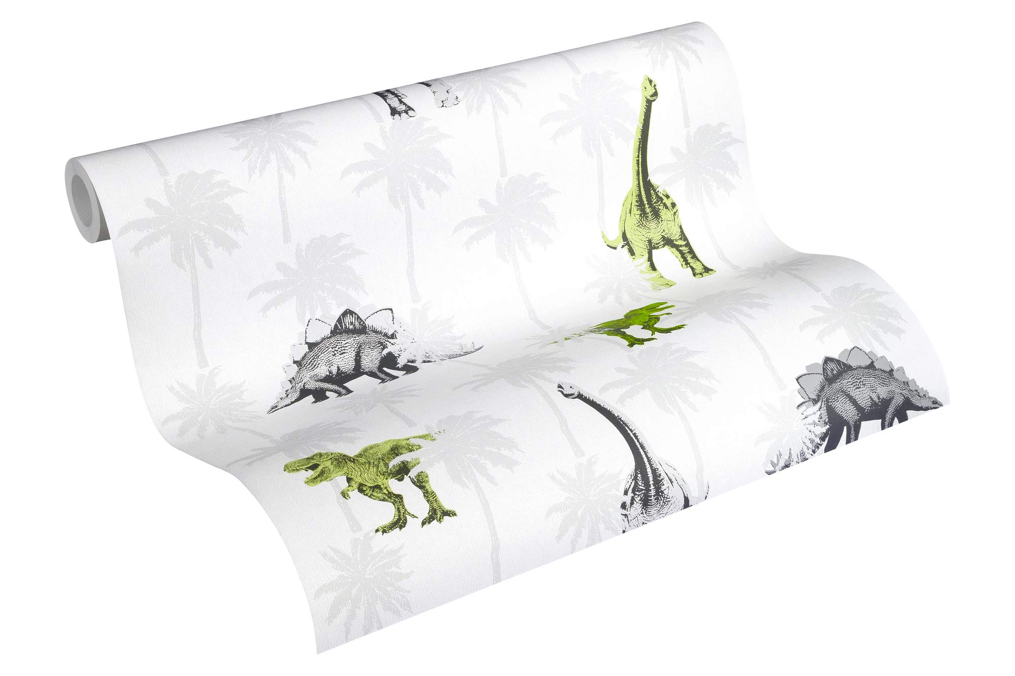 a-s-cr-ation-little-stars-35835-2-vliestapete-dino-grau image 1