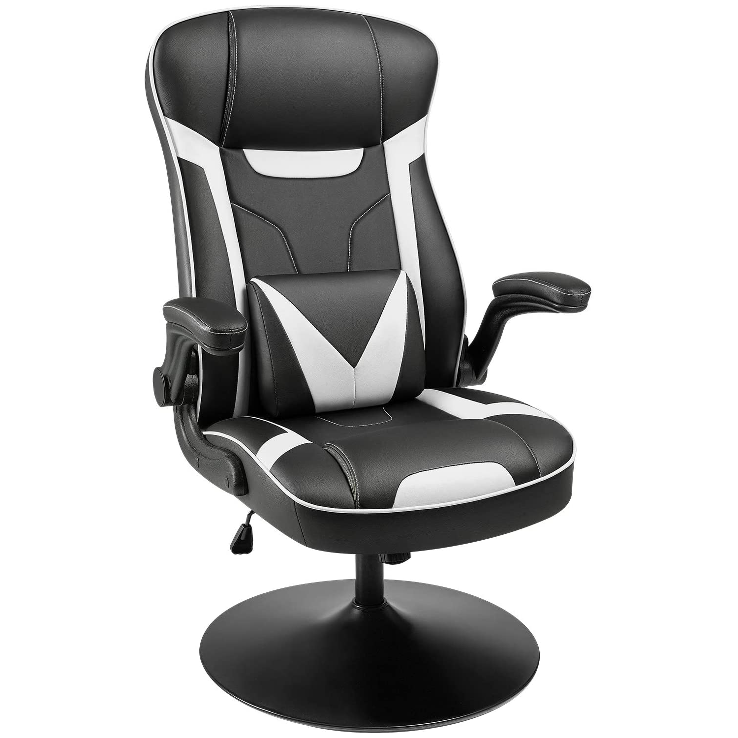 homall-gaming-stuhl-racing-weiss-mit-wippfunktion image 1