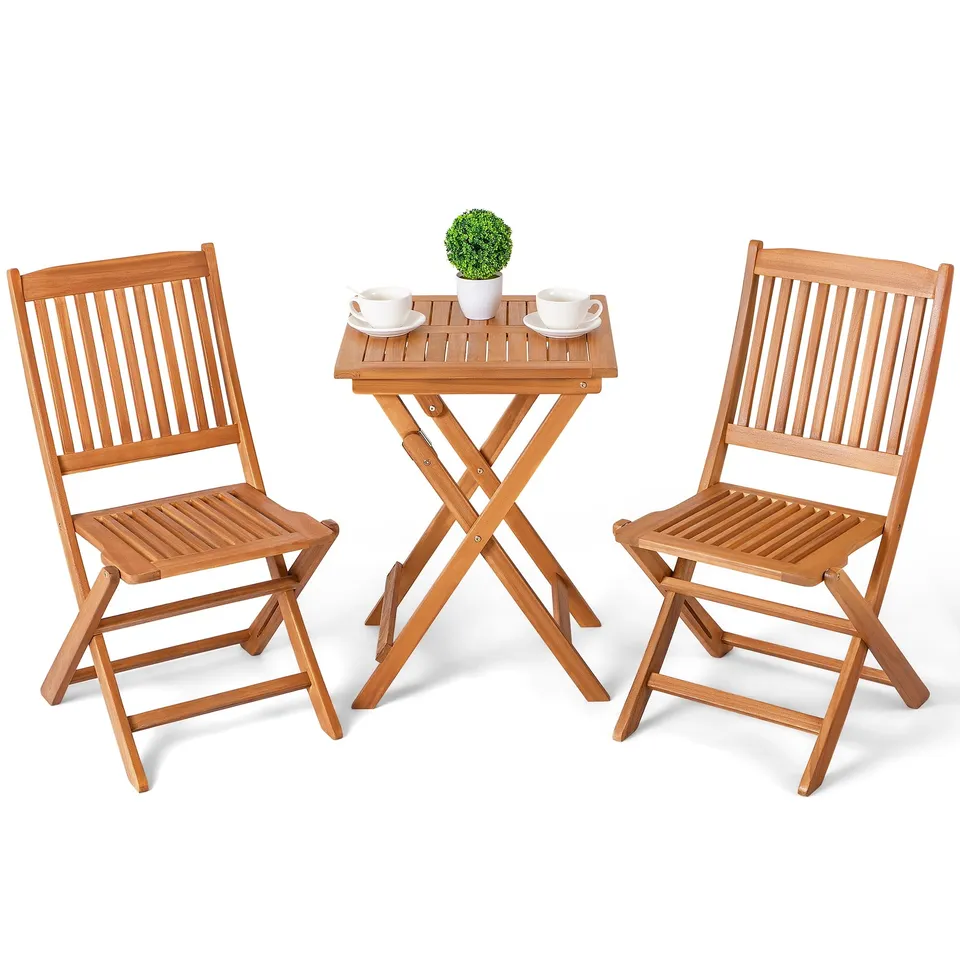 homall-bistro-set-holz-klappbar-3-tlg-natur-f-r-balkon image 1