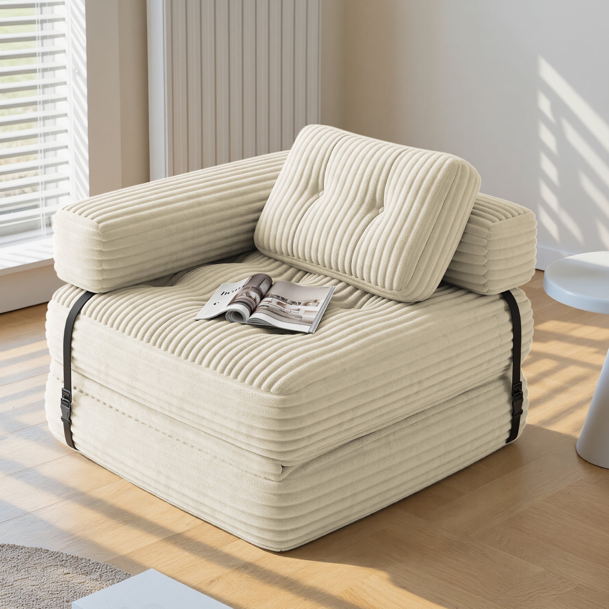 bealife-ar34-schlafsofa-sitzsack-g-stebett-schwarz-faltbar-cord image 2