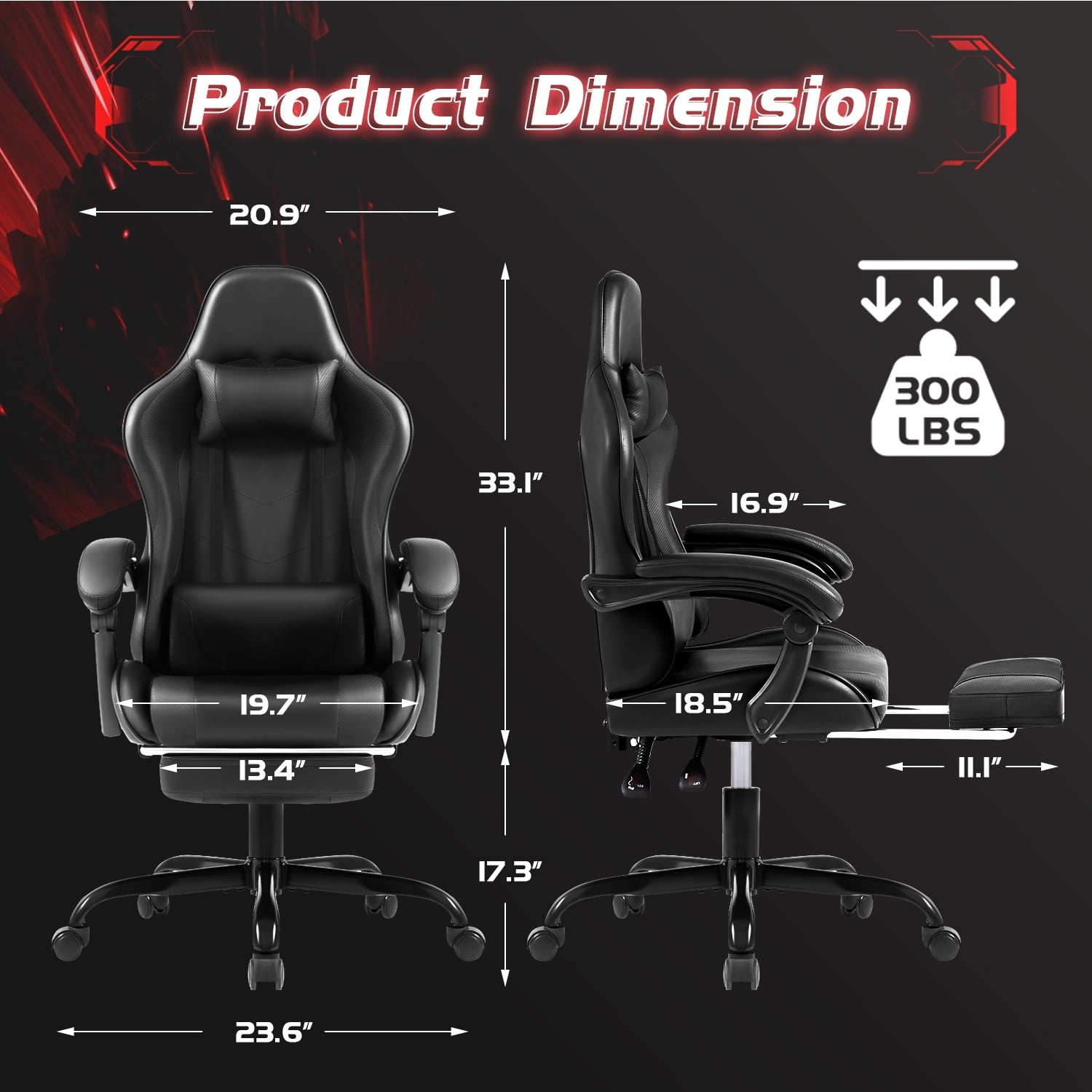 homall-gaming-chair-gamer-stuhl-kunstleder-schwarz-mit-fu-st-tze image 7