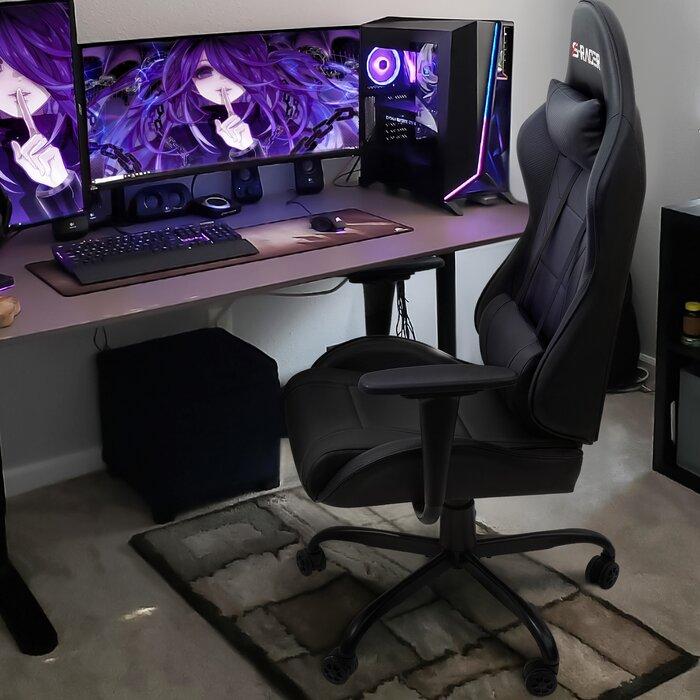 homall-gaming-chair-stuhl-schwarz-pu-leder-h-henverstellbar image 2