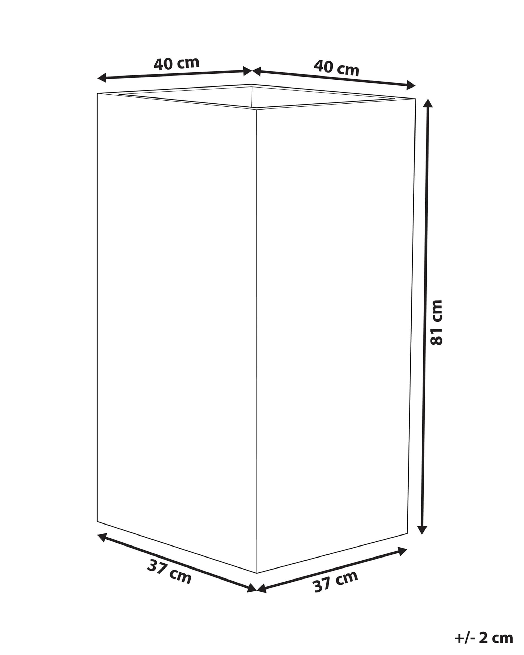 beliani-tenno-blumentopf-dunkelbraun-40x40x81-cm image 3