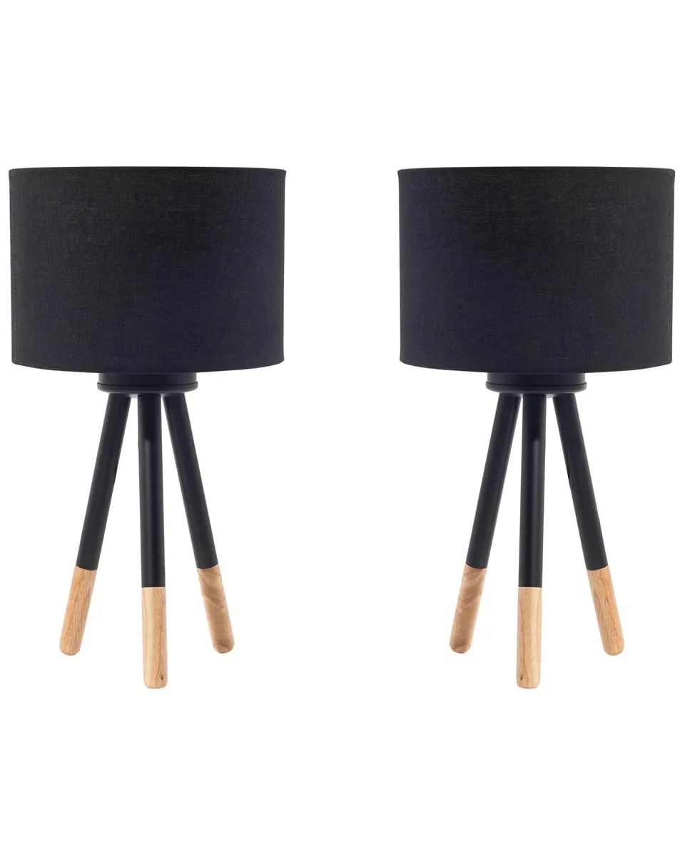 beliani-tobol-tischlampe-40cm-schwarz-2er-set-skandinavisch image 1
