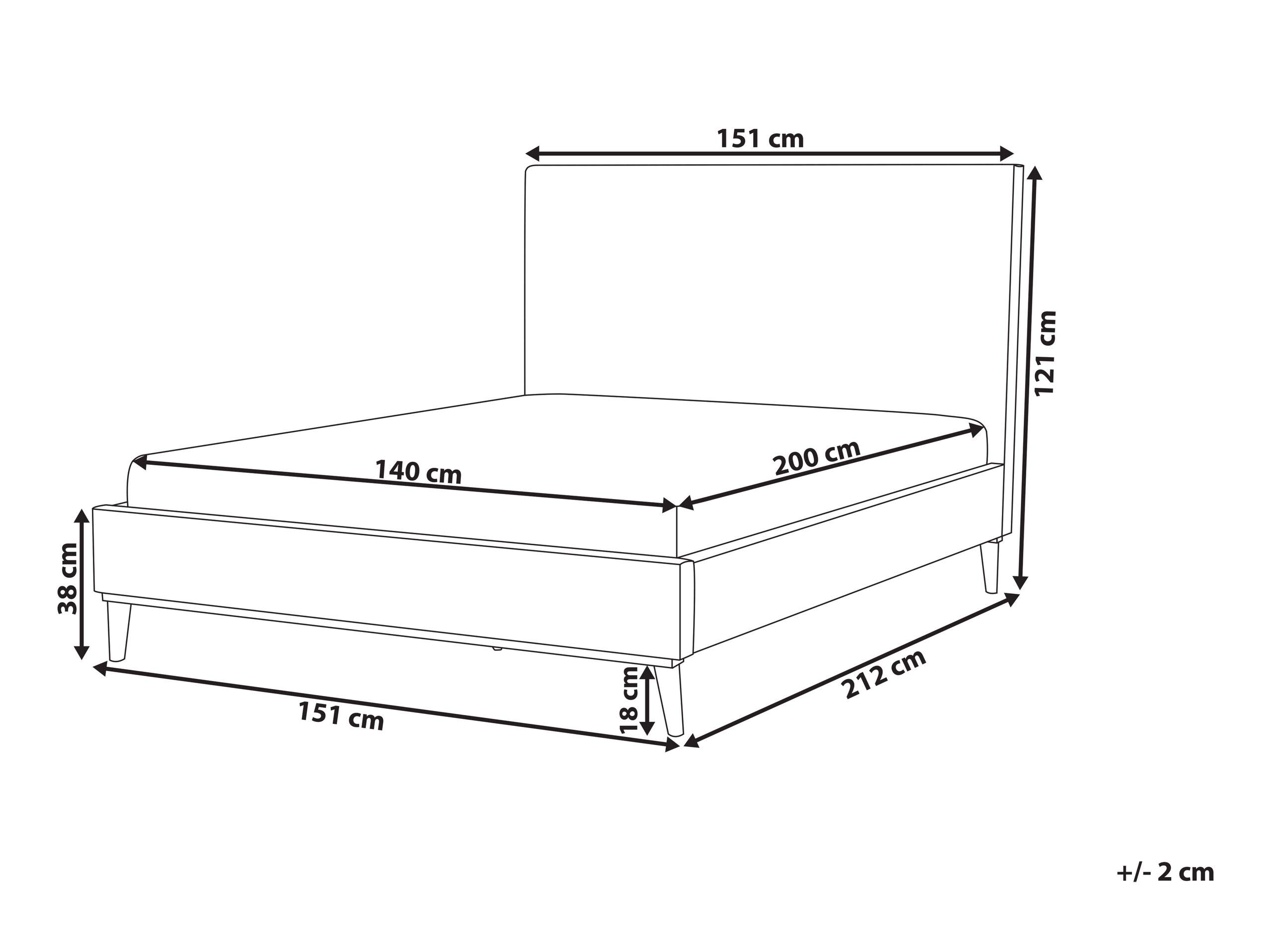 beliani-bayonne-samtbett-140x200-dunkelgr-n-samtstoff image 3