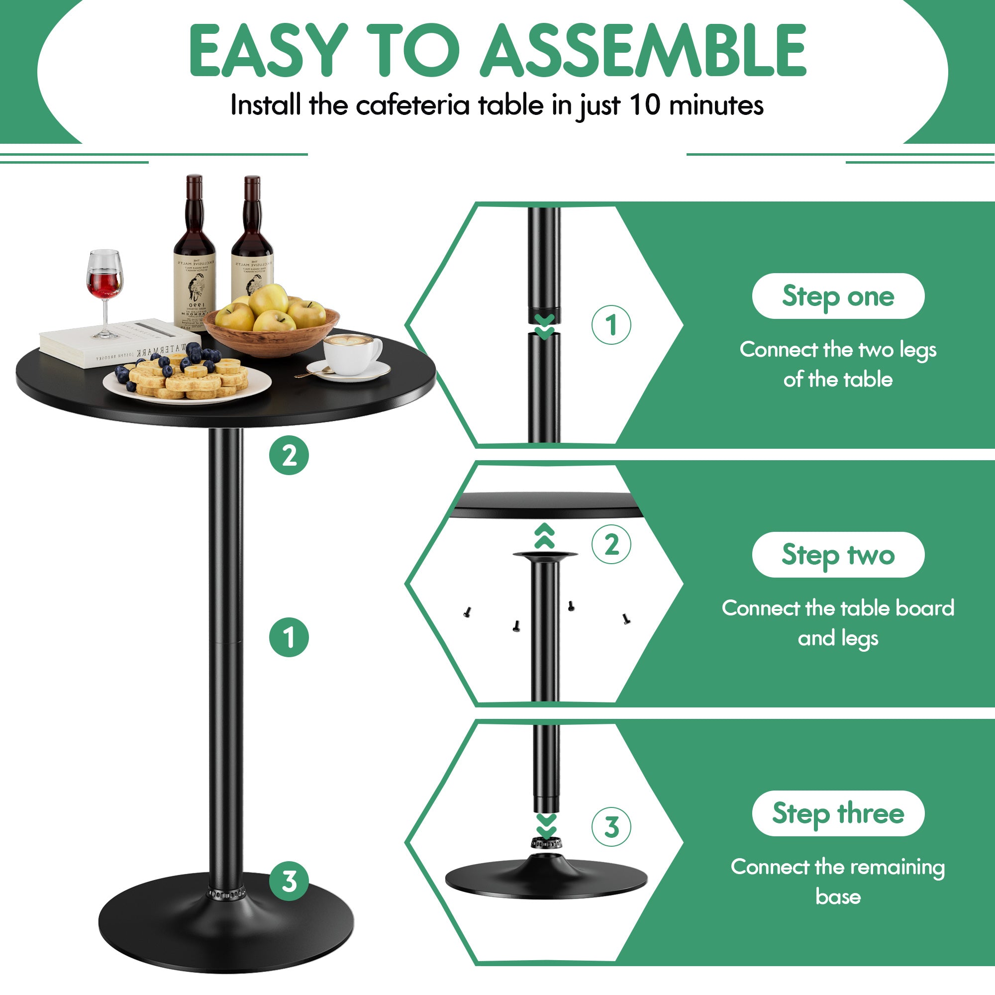 homall-bartisch-rund-schwarz-metall-60cm-stehtisch image 5