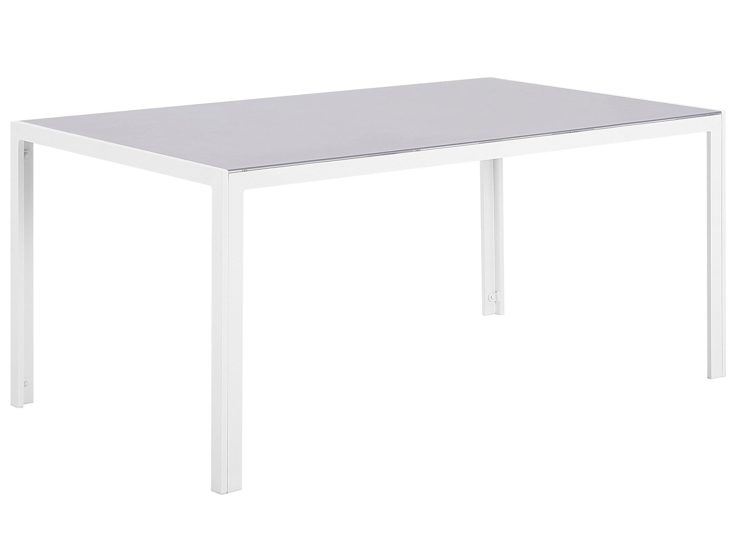 beliani-catania-gartentisch-160x90-grau-glas-6-personen image 1