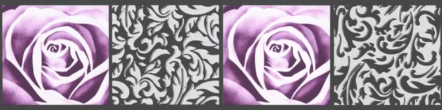 a-s-cr-ation-bord-re-papier-blumen-schwarz-lila-5-x-0-13-m image 1