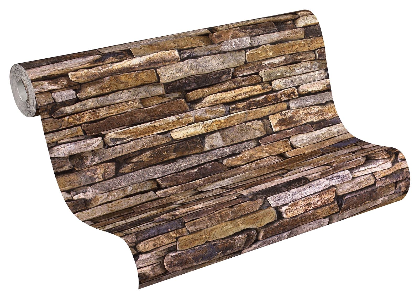 a-s-cr-ation-wood-n-stone-914217-vliestapete-braun-stein image 2