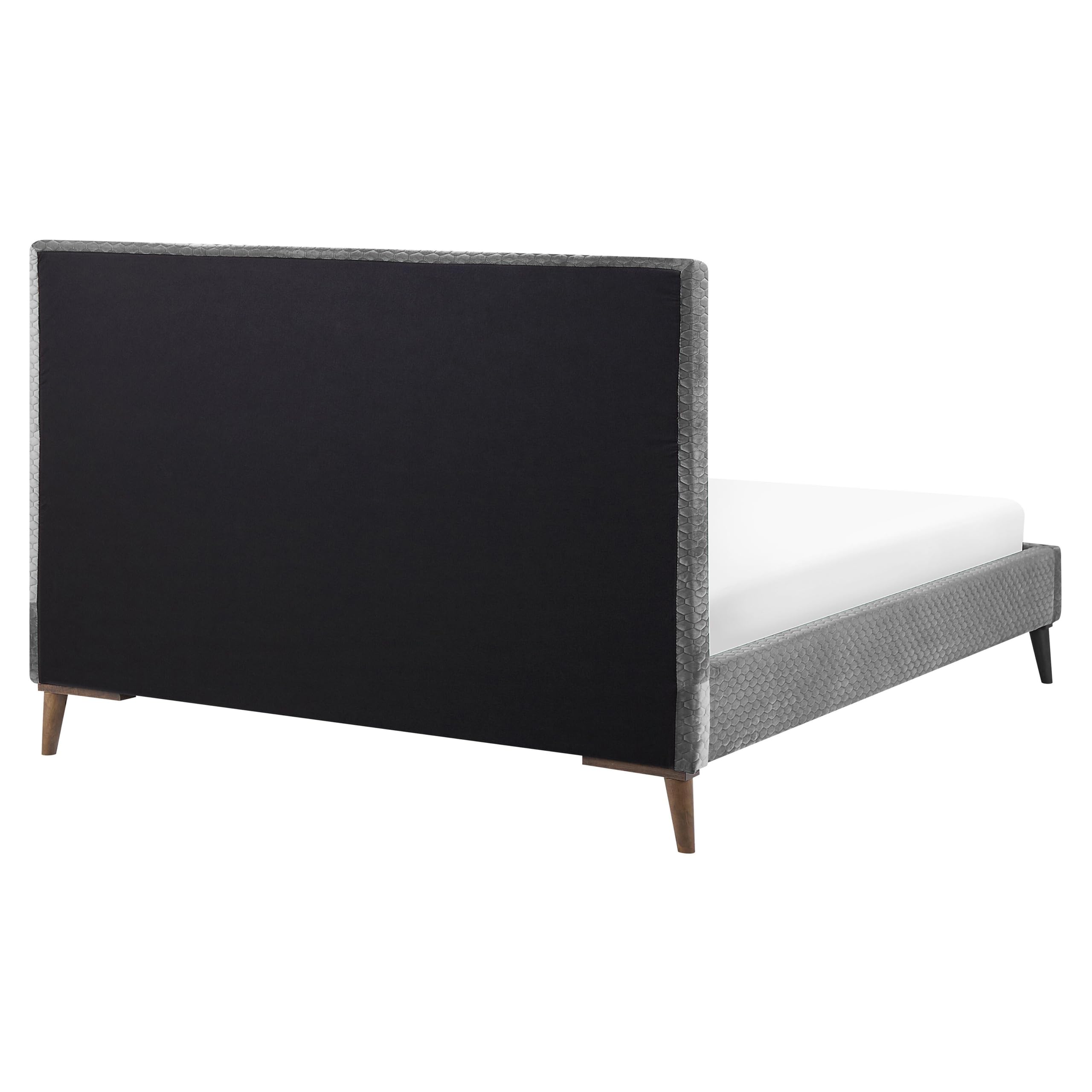 beliani-bayonne-polsterbett-160x200-grau-samt-mit-lattenrost image 6