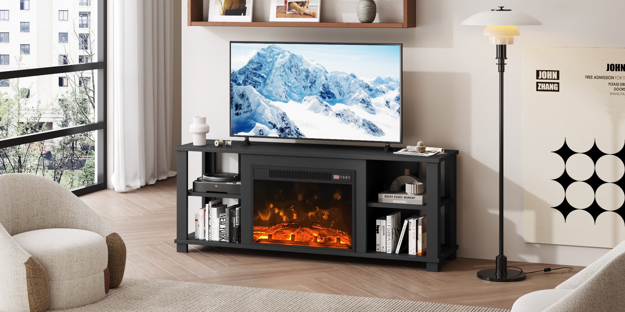 homall-tv-stand-mit-elektrokamin-schwarz-f-r-65-zoll image 3