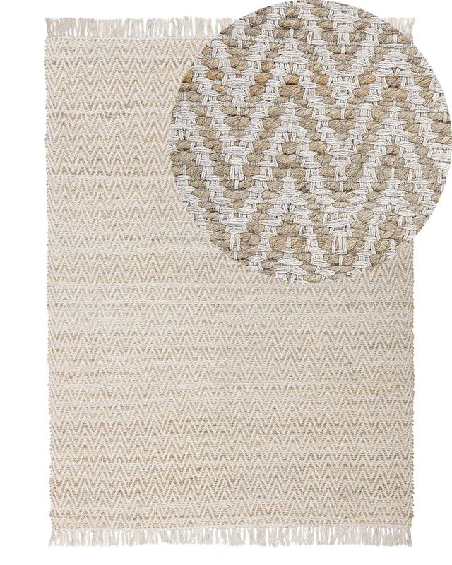 beliani-afrin-teppich-beige-140x200-cm-boho-jute image 1