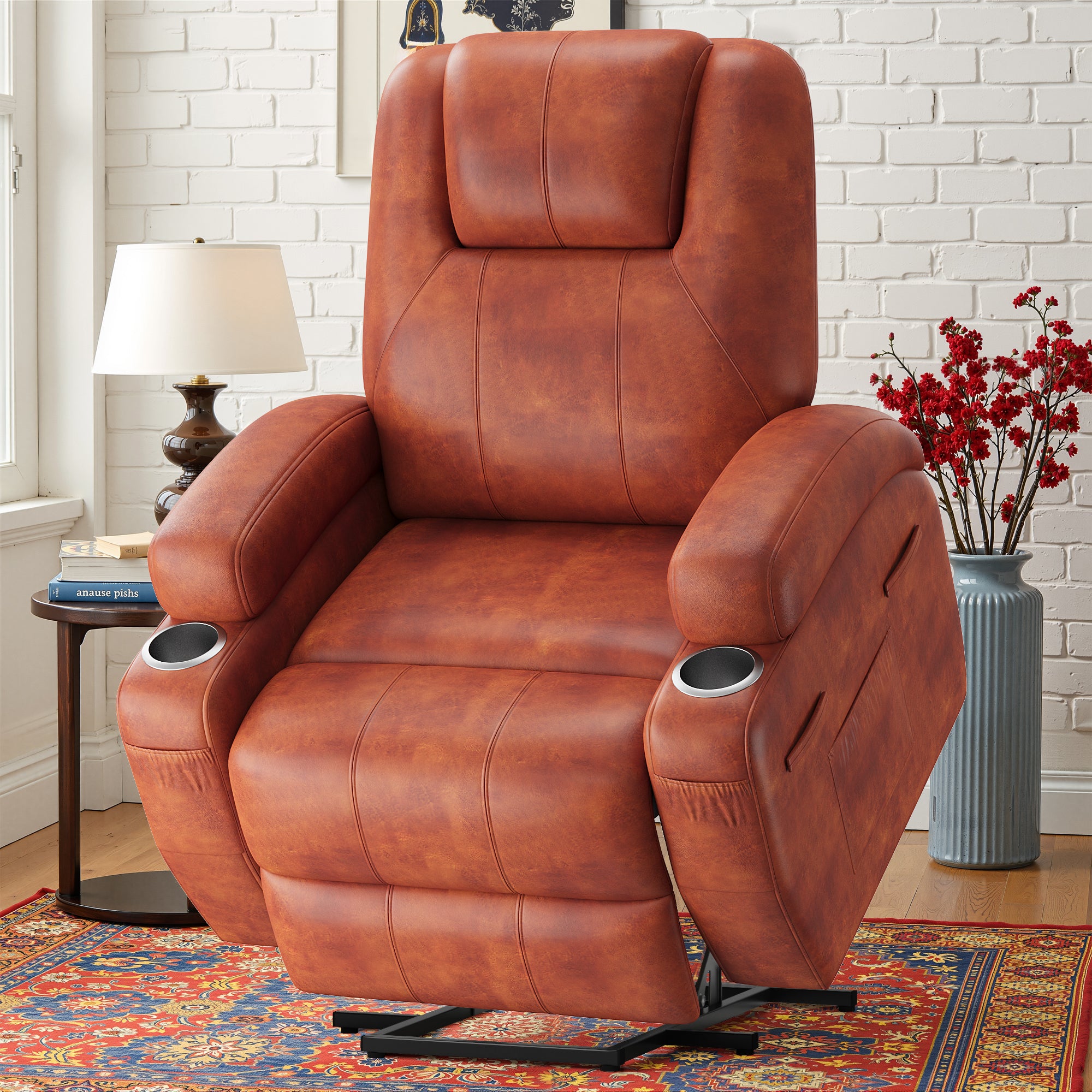 homall-recliner-chair-massagesessel-schwarz-mit-aufstehhilfe image 2