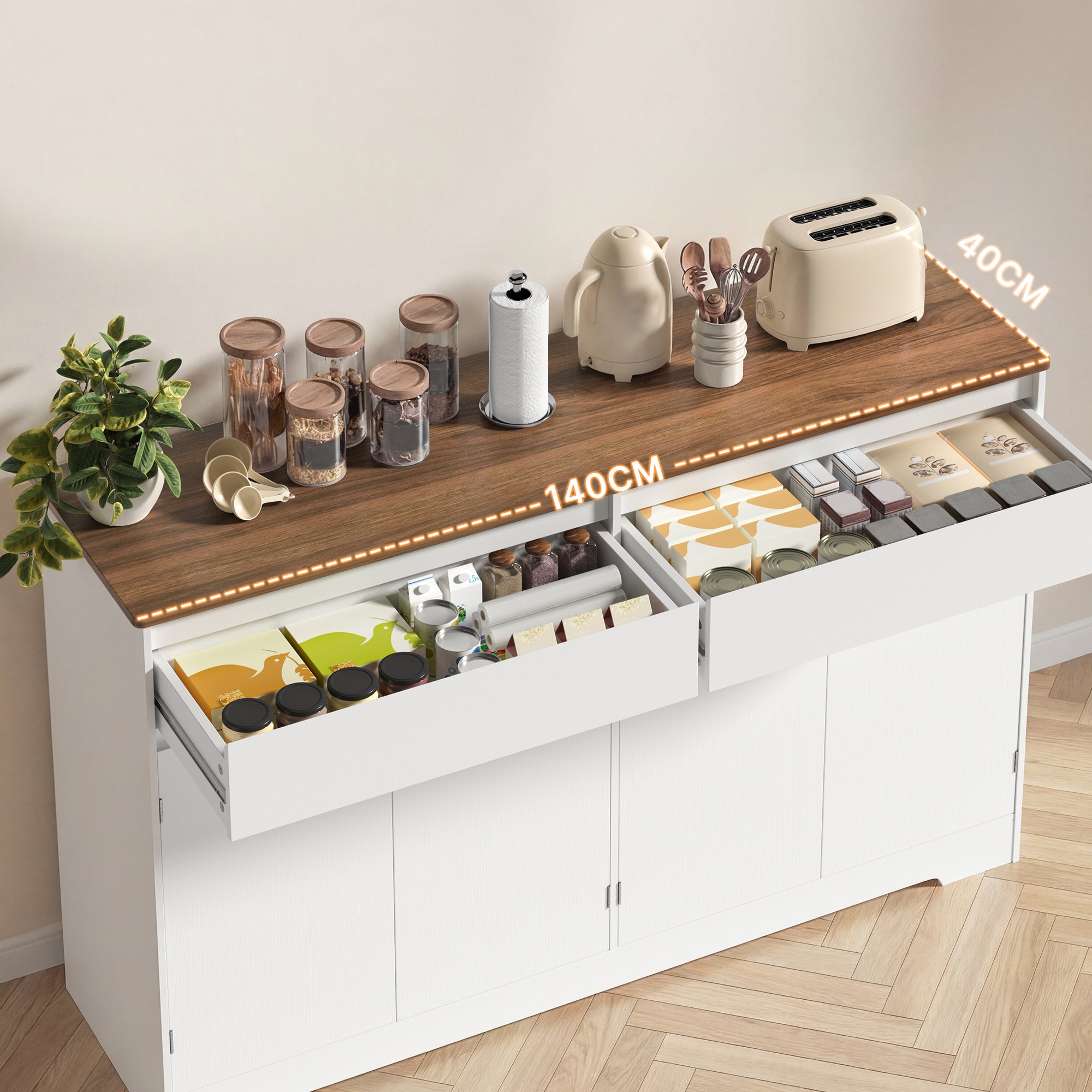 bealife-schr-nke-ap55-k-chenbuffet-wei-140cm-retro image 5