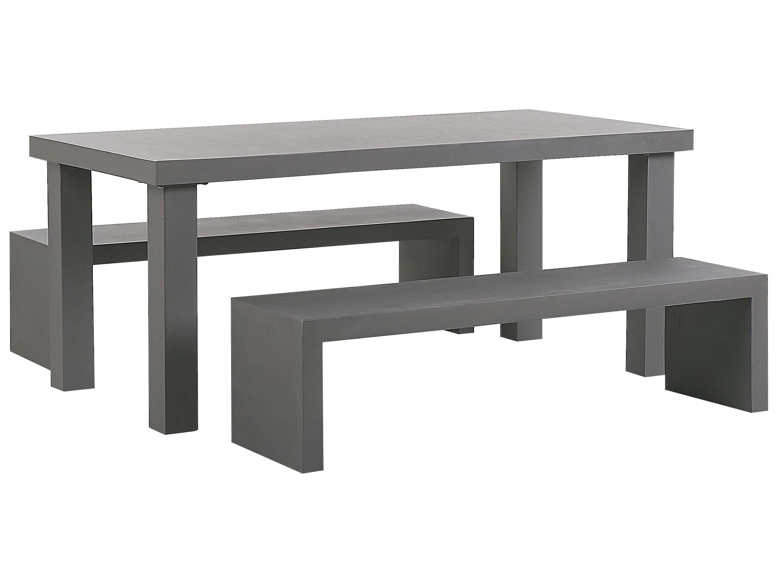 beliani-taranto-esstisch-set-beton-grau-4-personen image 1