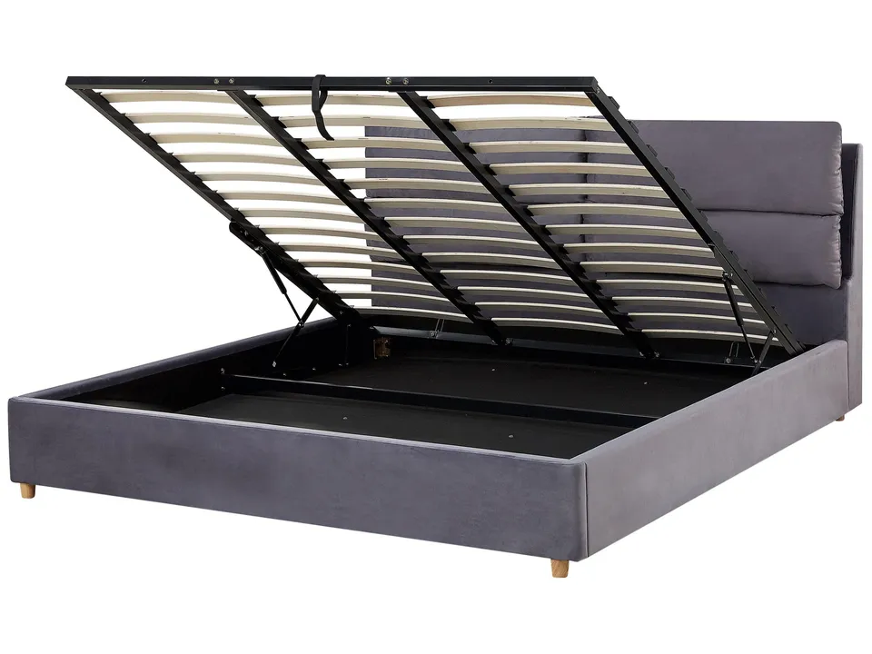 beliani-batilly-polsterbett-180x200-grau-samt-mit-bettkasten image 1
