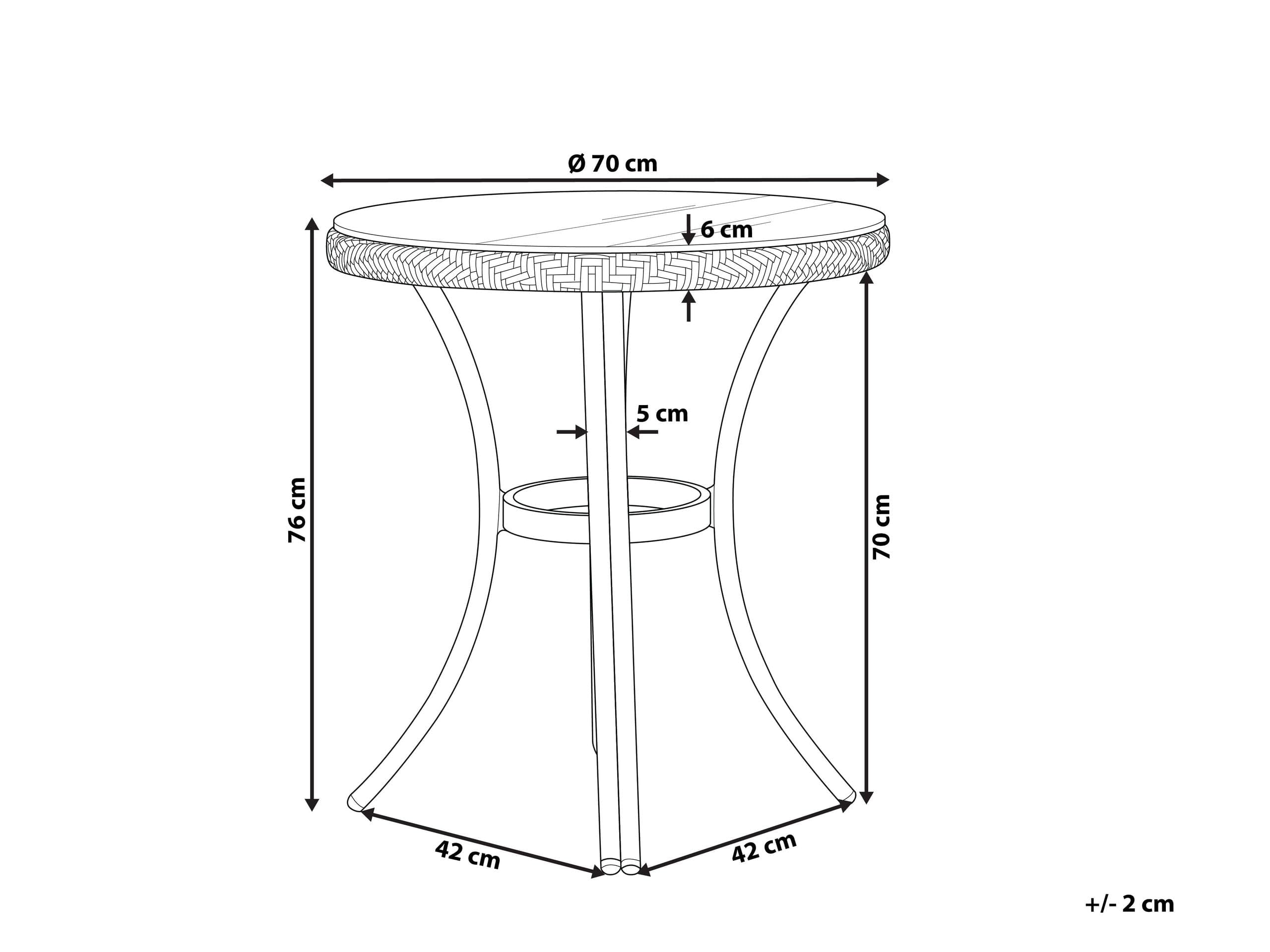 beliani-rifreddo-gartentisch-rattan-rund-schwarz-weiss image 3