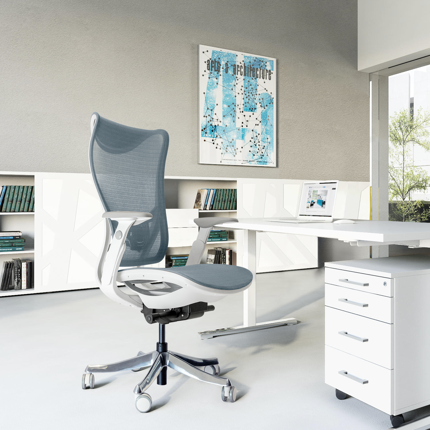 homall-office-mesh-chair-b-rostuhl-blau-ergonomisch-netz image 3