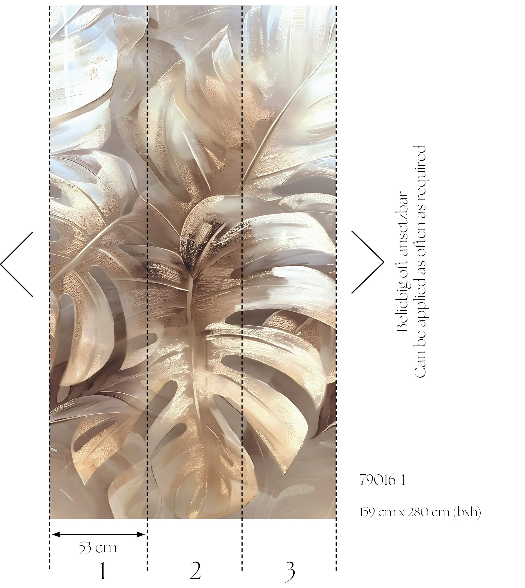 a-s-cr-ation-fototapeten-palmenbl-tter-fototapete-beige-1-59x2-80m image 3