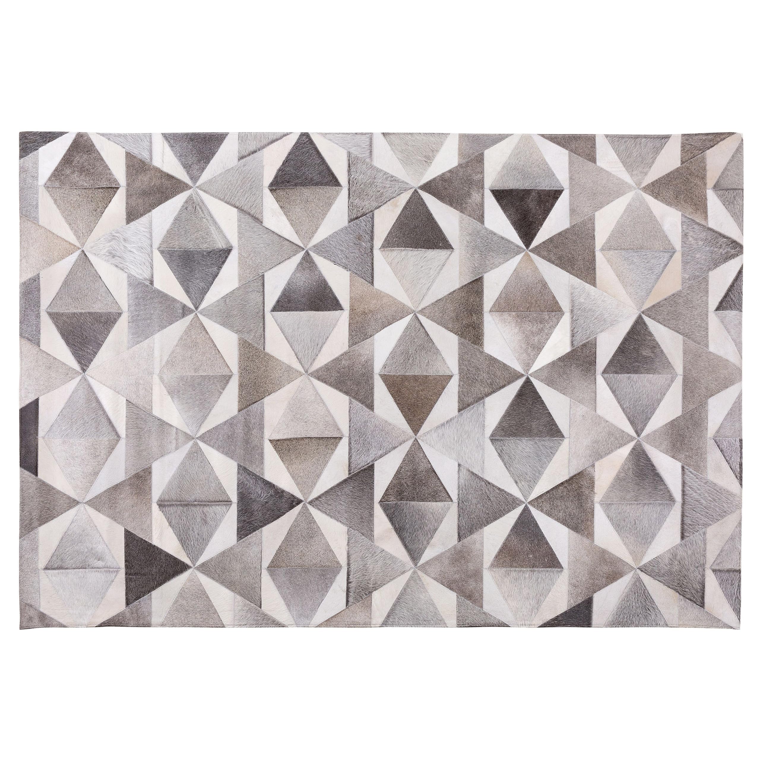 beliani-alaka-teppich-grau-geometrisch-140x200-cm image 1