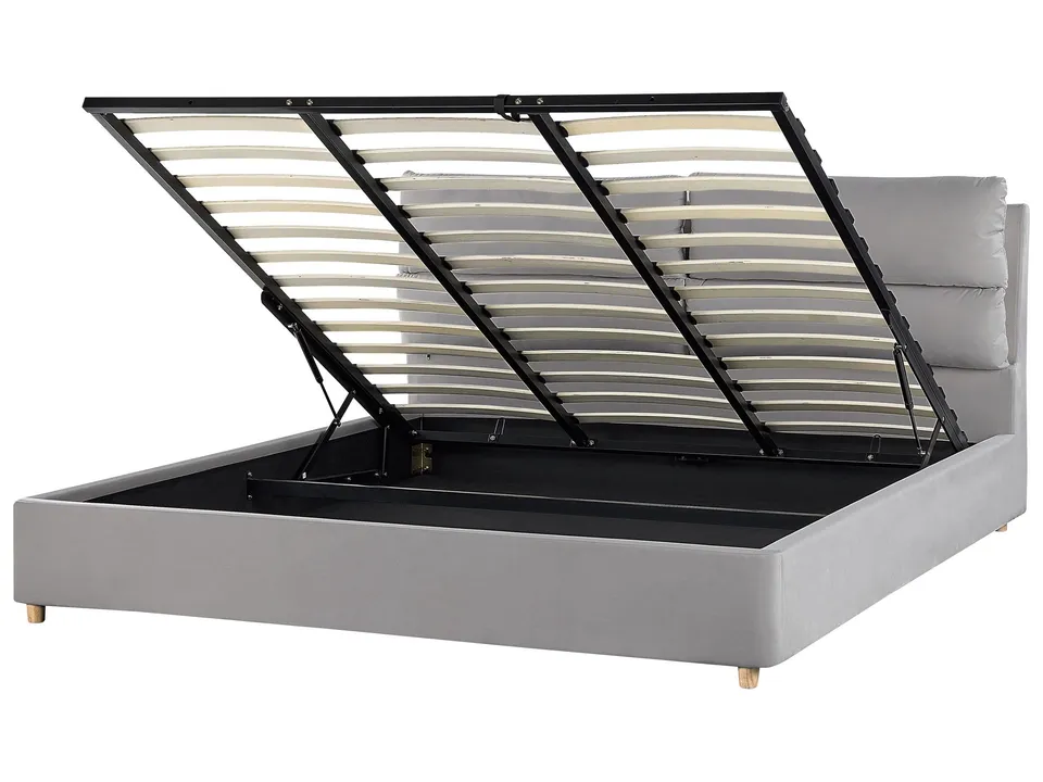 beliani-batilly-polsterbett-hellgrau-samt-180x200-bettkasten image 1