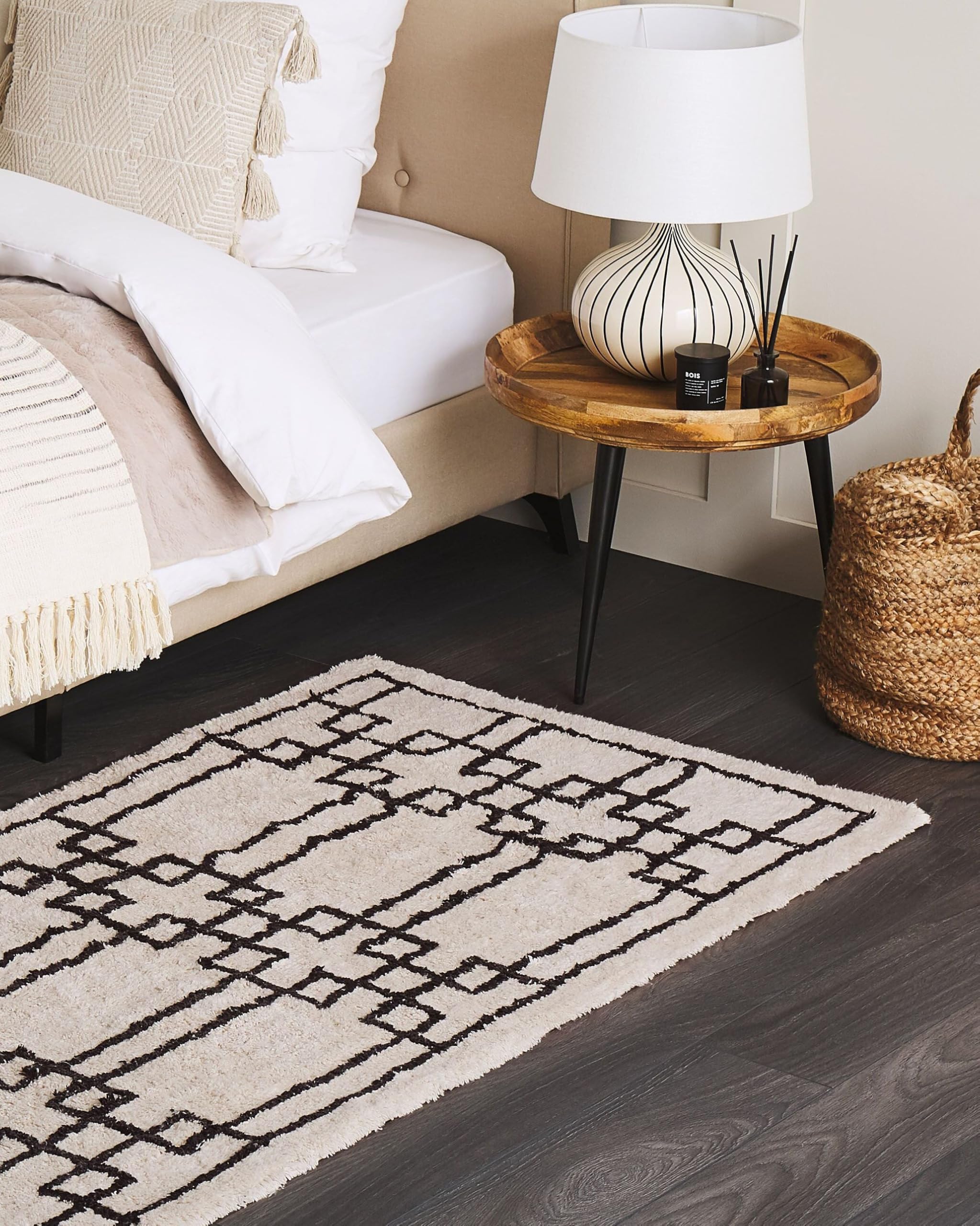 beliani-turhal-teppich-baumwolle-beige-80x150-geometrisch image 2