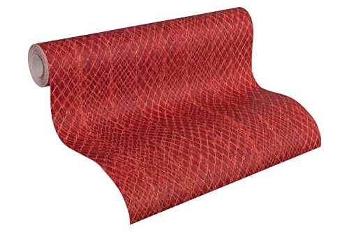 a-s-cr-ation-saffiano-vliestapete-reptil-rot-10-05x0-53-m image 6