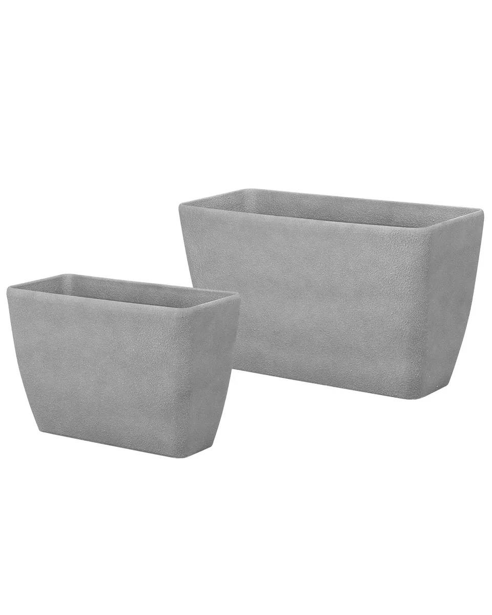 beliani-baris-blumentopfset-2er-grau-rechteckig-42-66-l-outdoor image 1