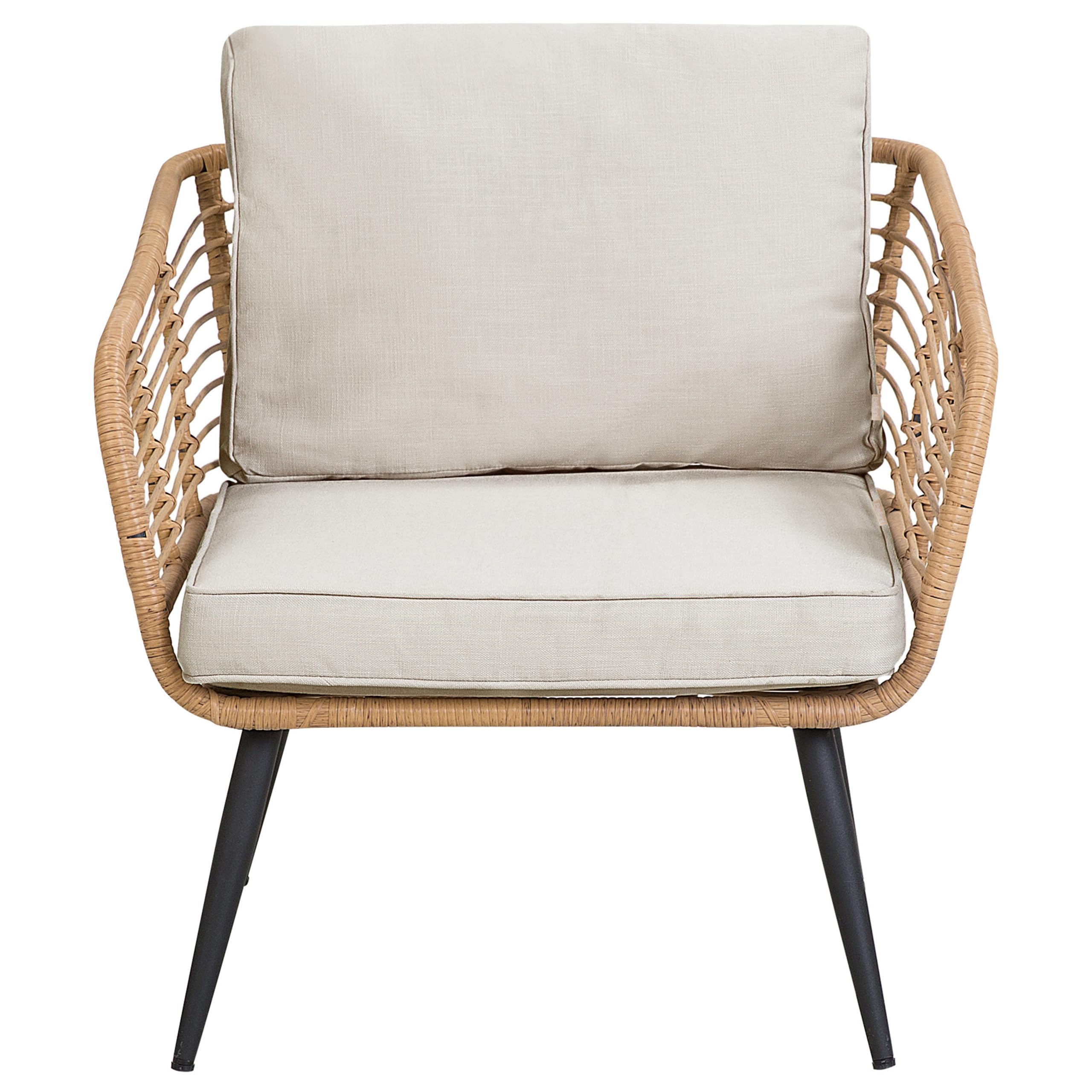 beliani-corinth-ii-gartenset-rattan-grau-4-sitzer image 8