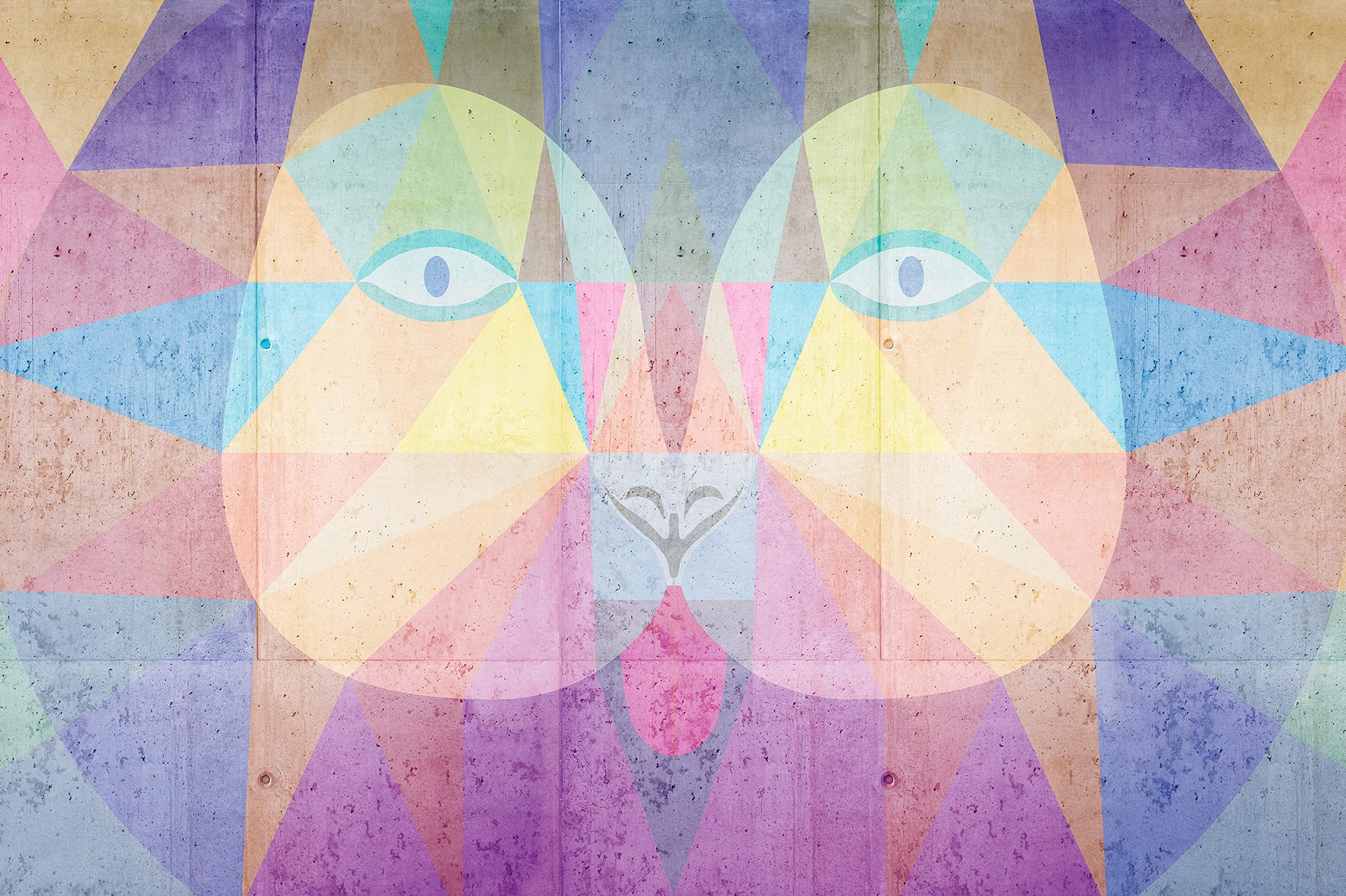 a-s-cr-ation-fototapeten-colourful-lion-fototapete-4-00x2-67m-bunt image 1